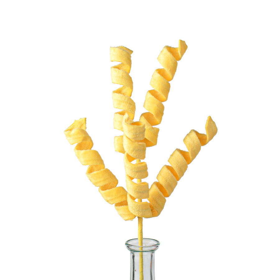 16" Fuzzy Curly Spray: Yellow Item Number: 63388YW