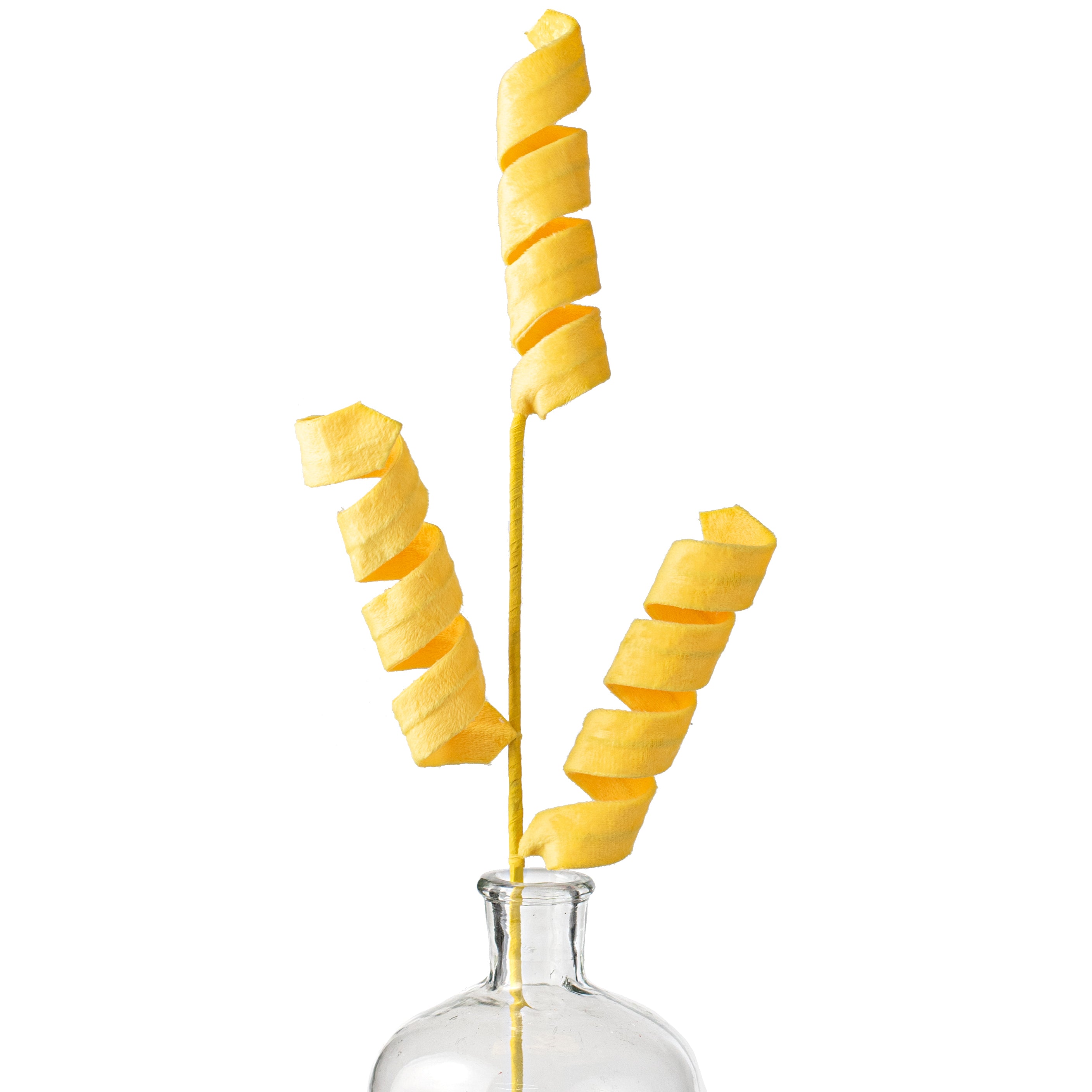 24" Fuzzy Curly Spray: Yellow Item Number: 63389YW