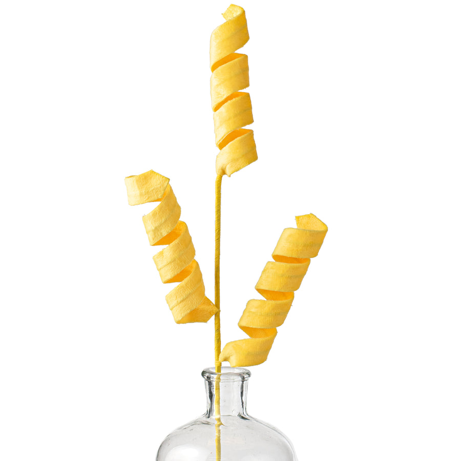 24" Fuzzy Curly Spray: Yellow Item Number: 63389YW