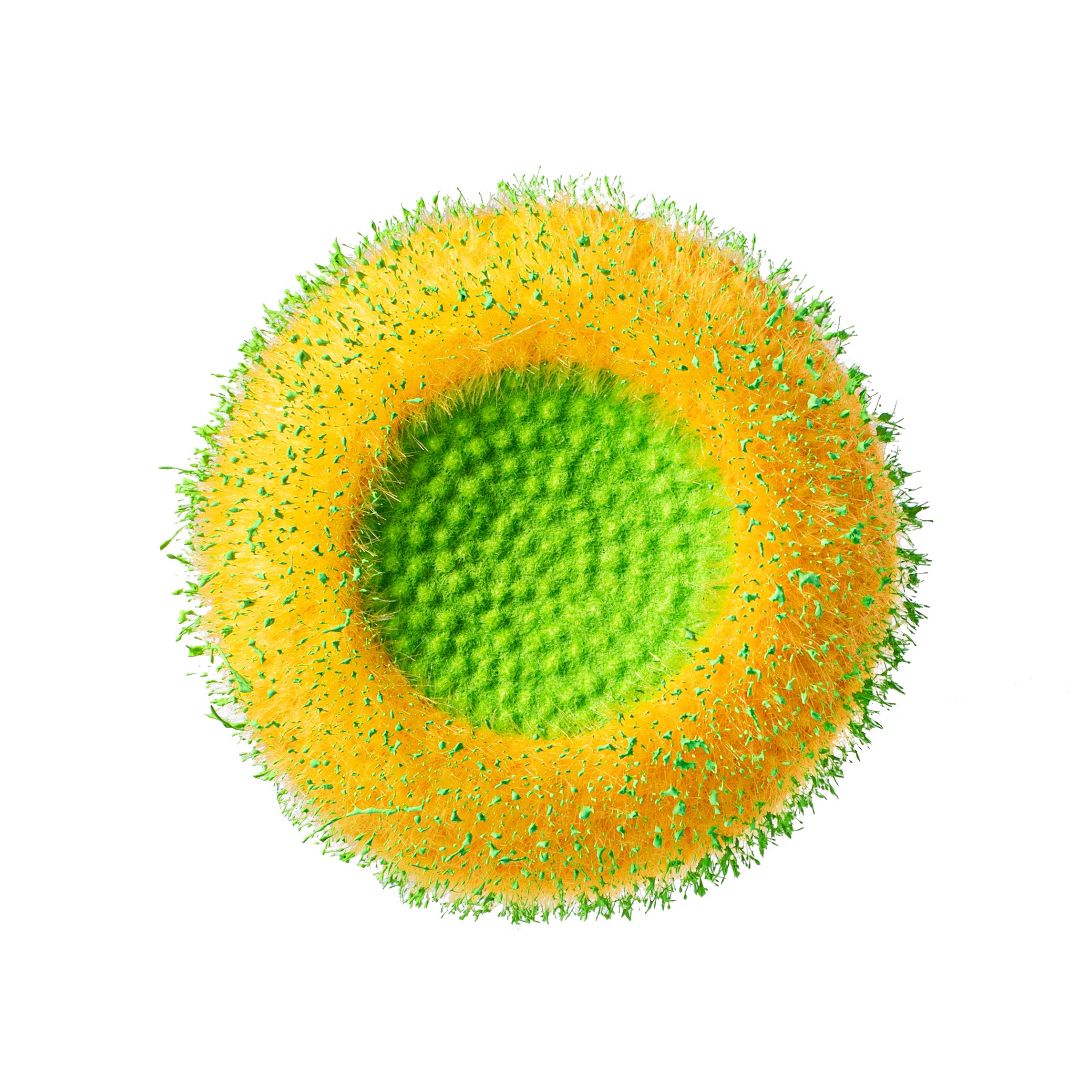 6.25" Fuzzy Flower Head: Yellow & Green Item Number: FJ517932