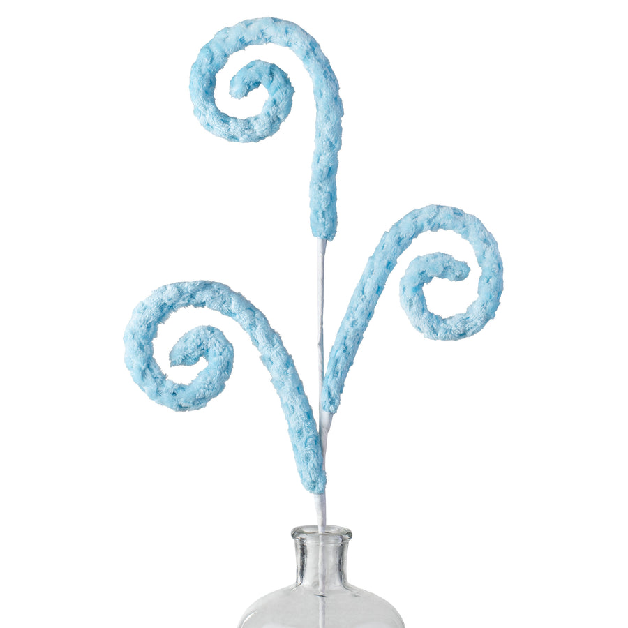 28" Fuzzy Spiral Curly Spray: Blue Item Number: 85405BL
