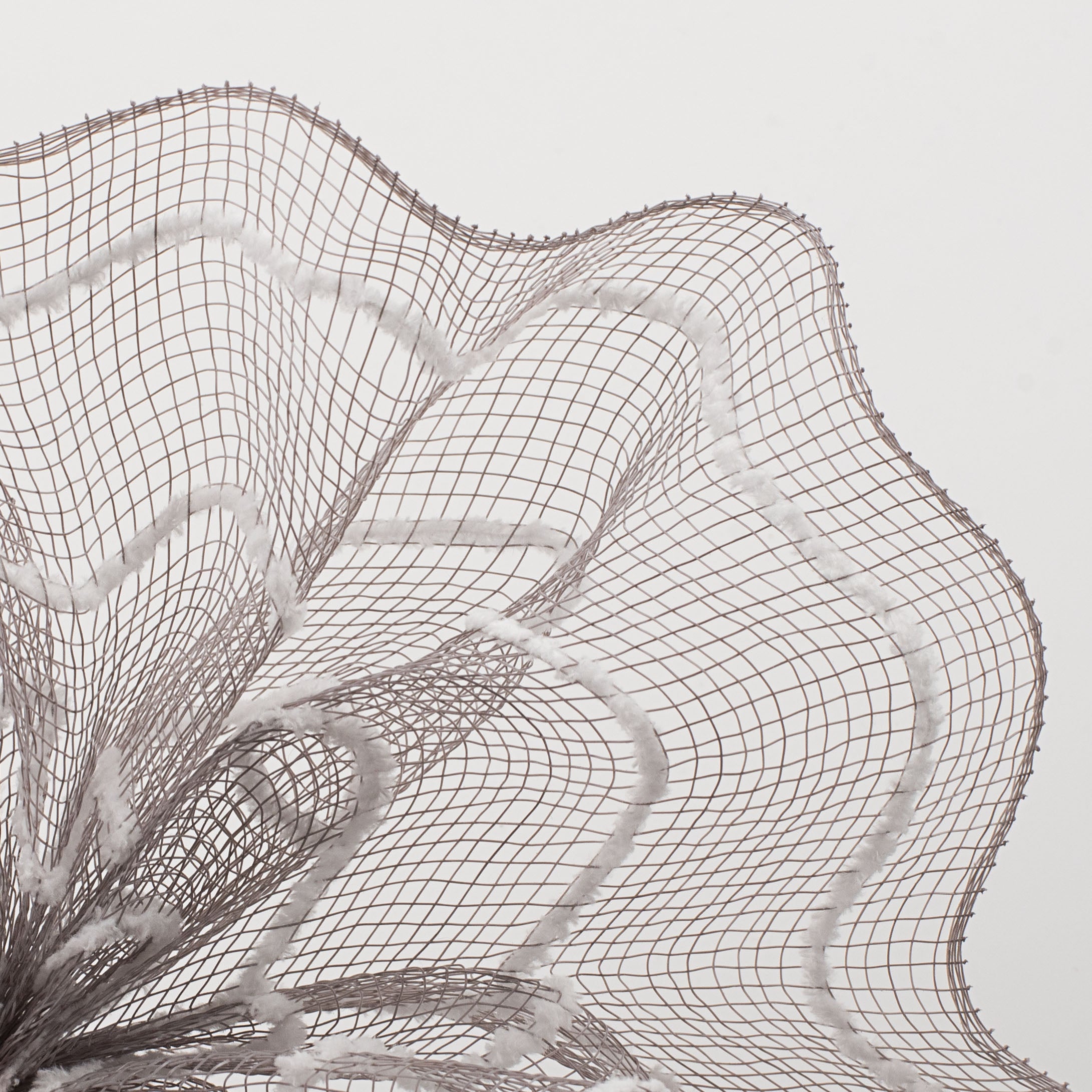 10" Fuzzy Stripe Mesh: Pewter Lifestyle Photo