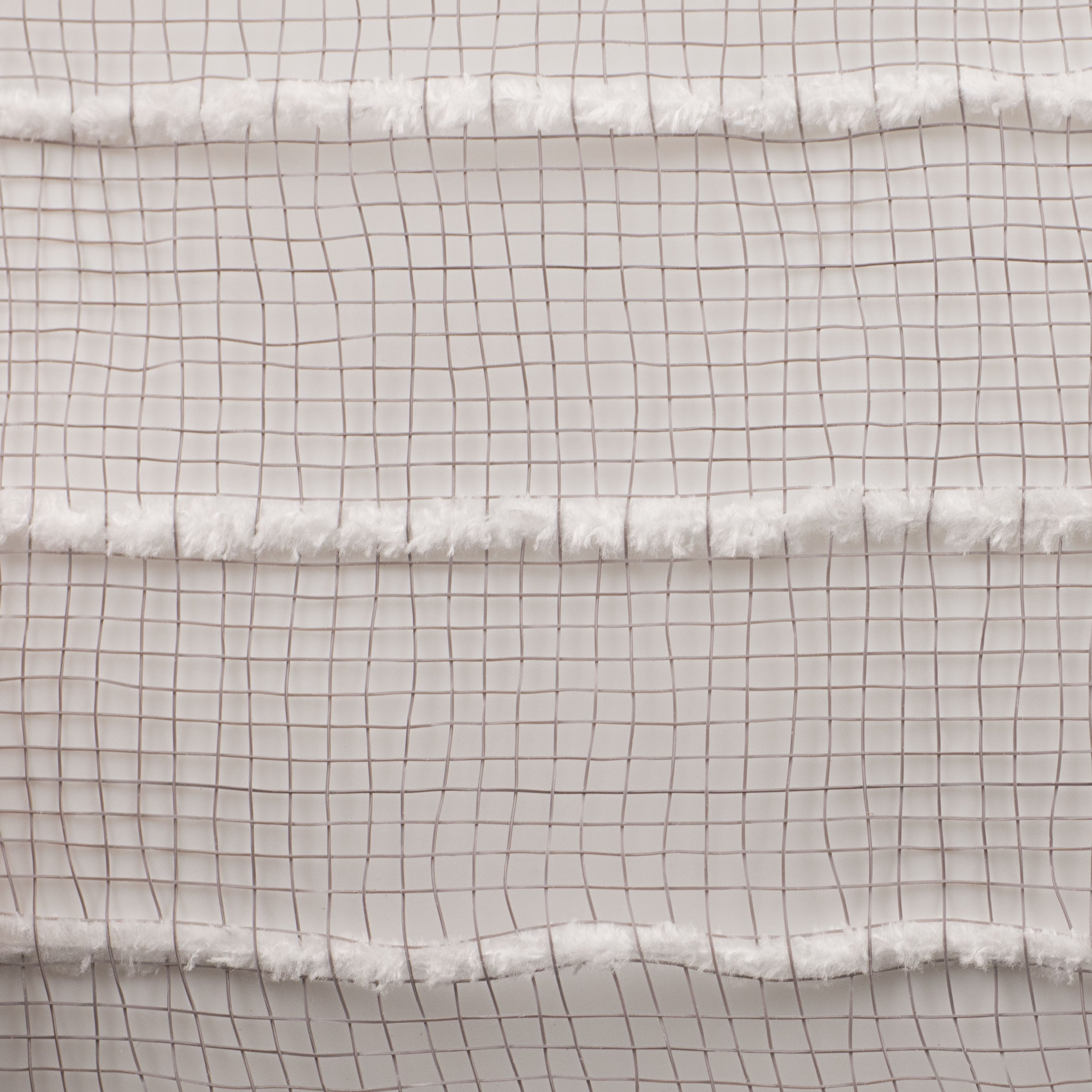 10" Fuzzy Stripe Mesh: Pewter detail photo 3