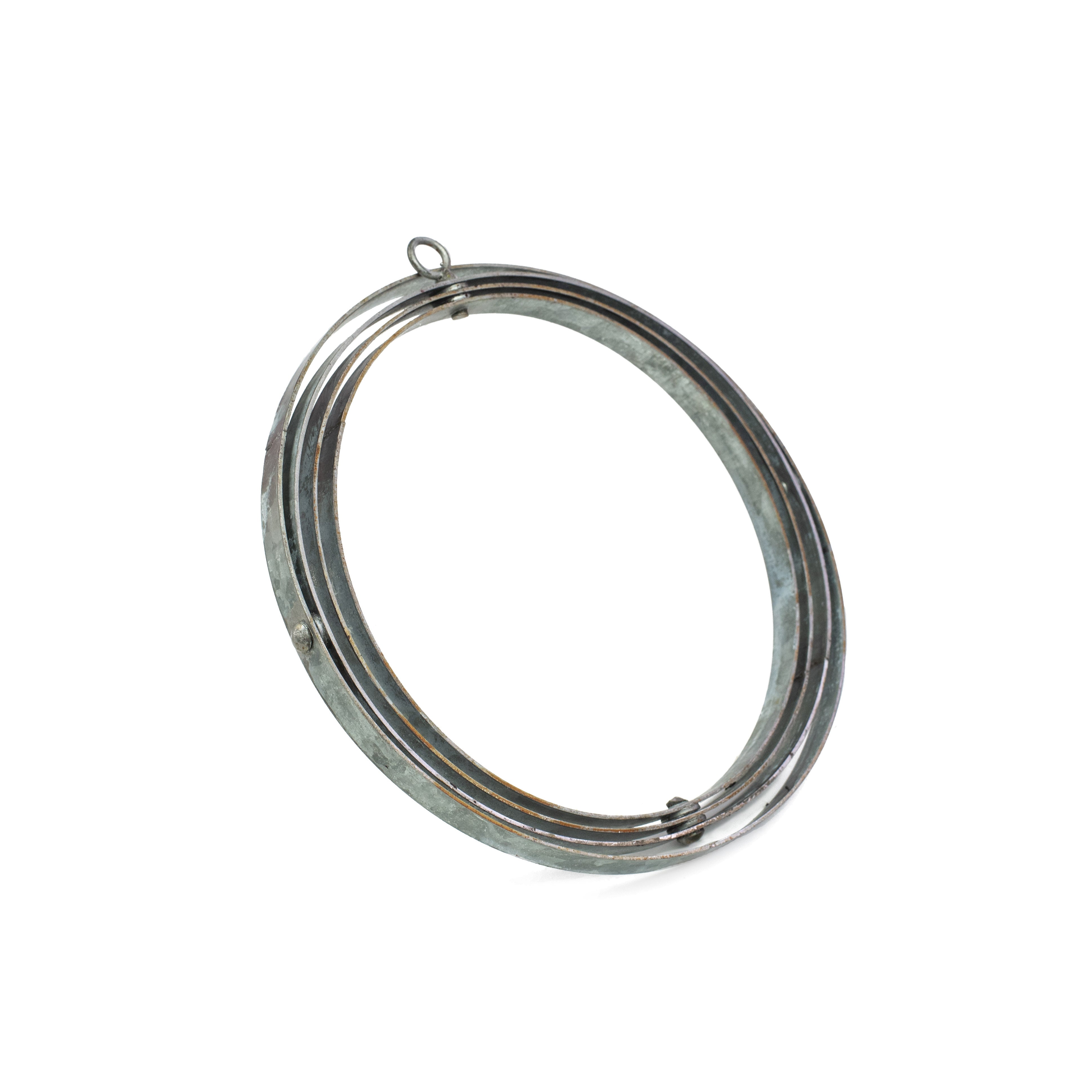 8" Galvanized Strips Ball: Acid Washed Lifestyle Photo