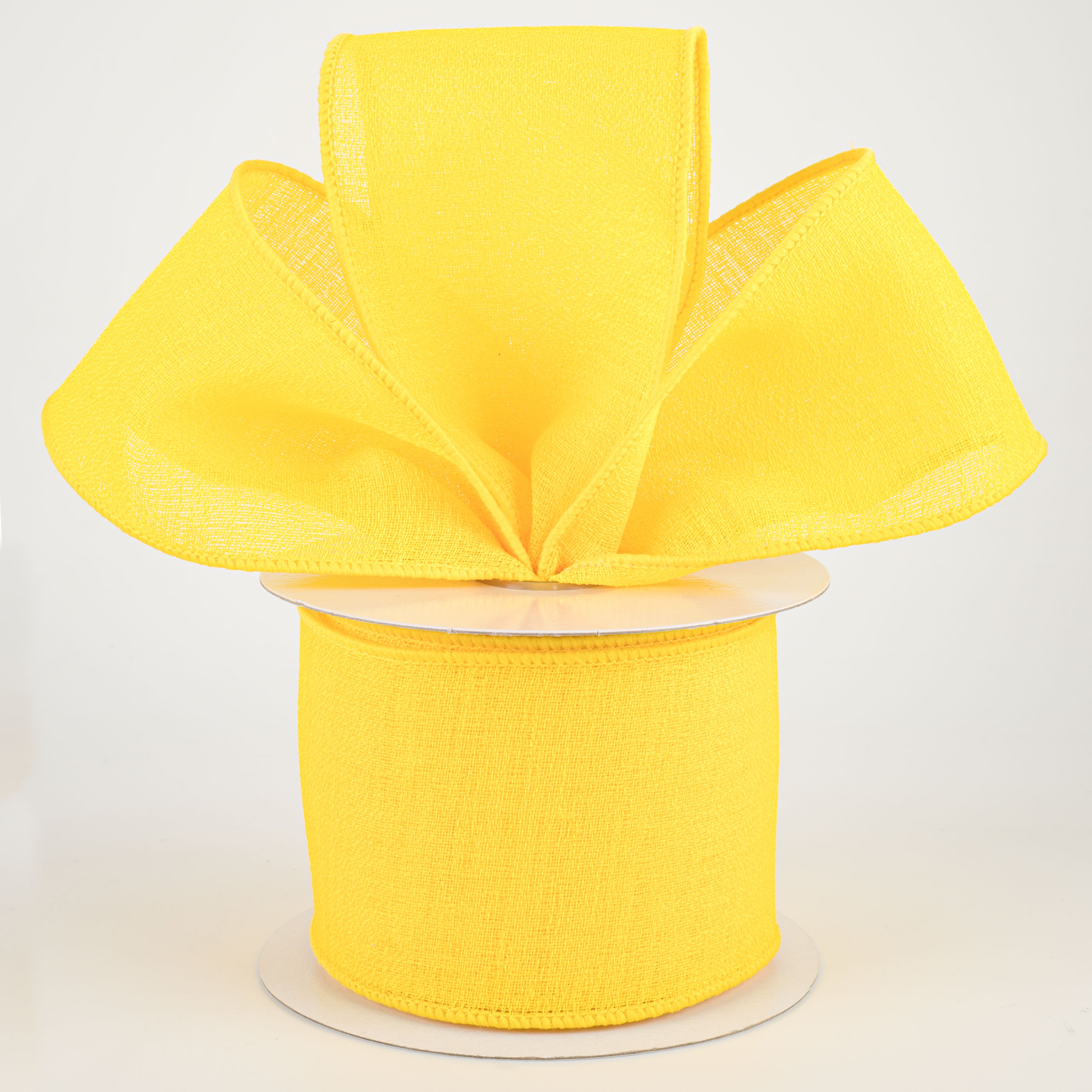 2.5" Gauze Ribbon: Bright Yellow (10 Yards) Lifestyle Photo