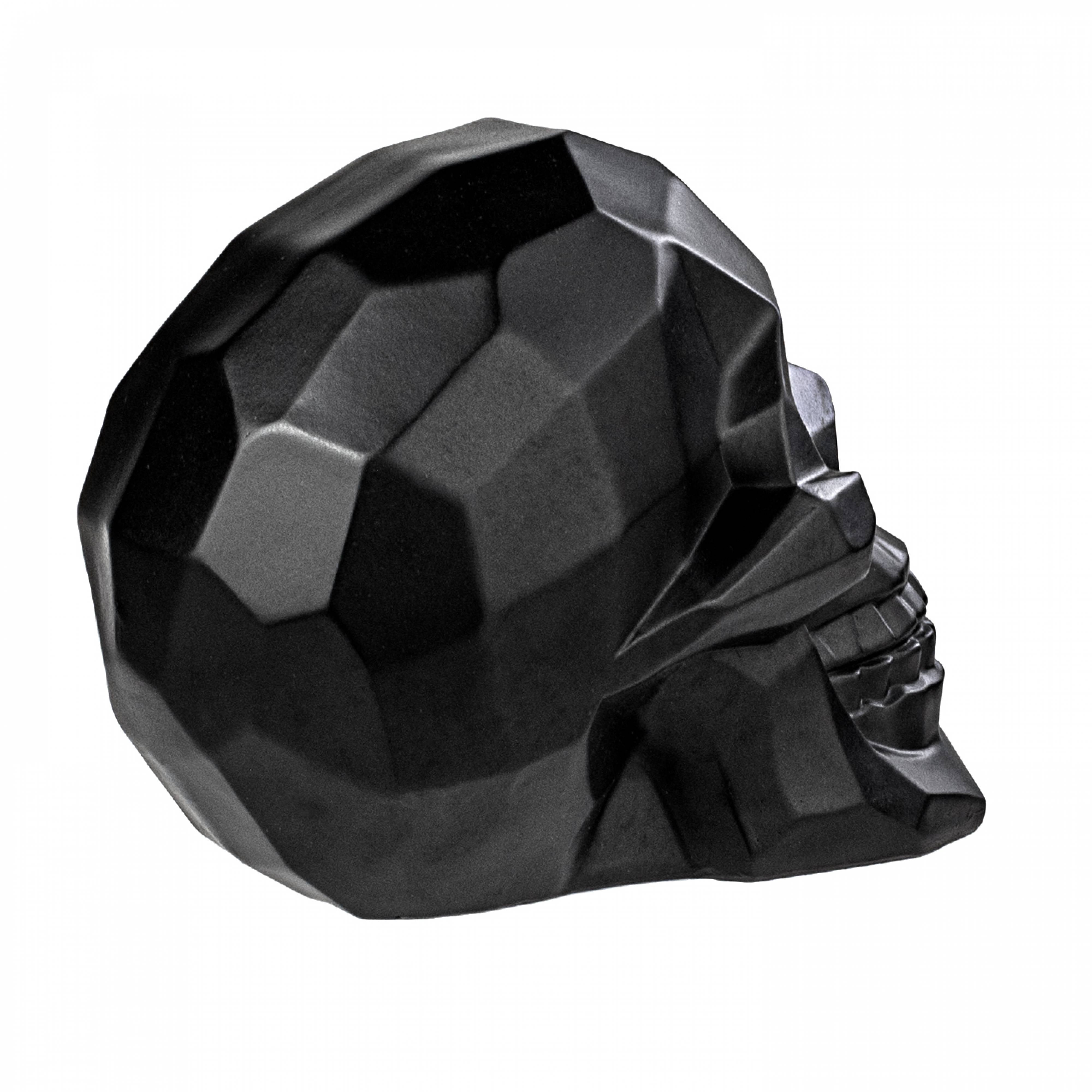 6" Geometric Skull: Black detail photo 3