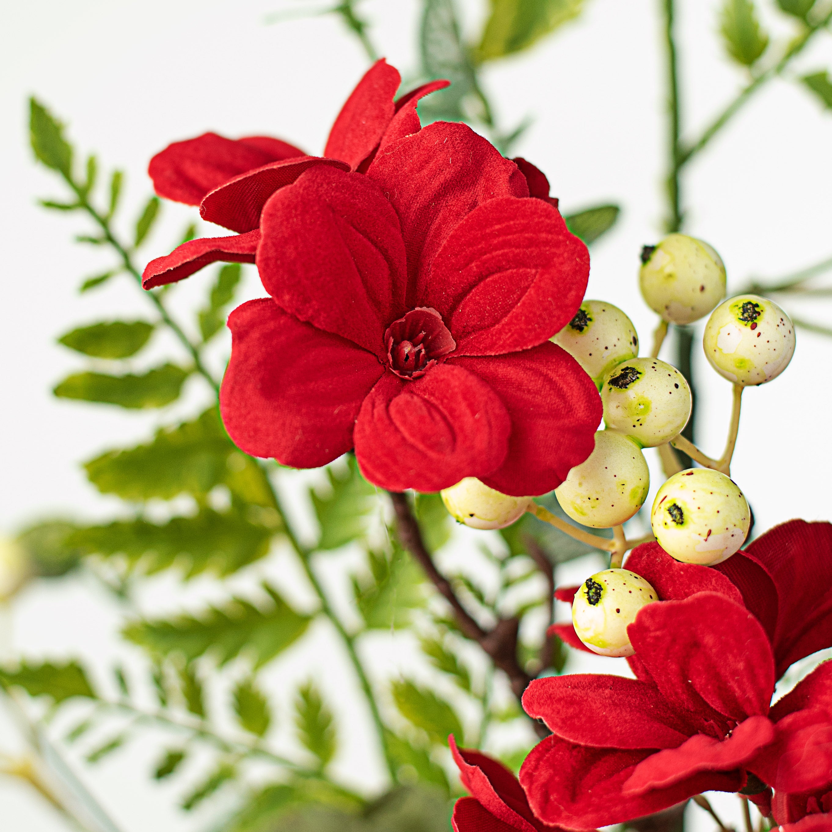28" Geranium Berry Fern Spray Lifestyle Photo