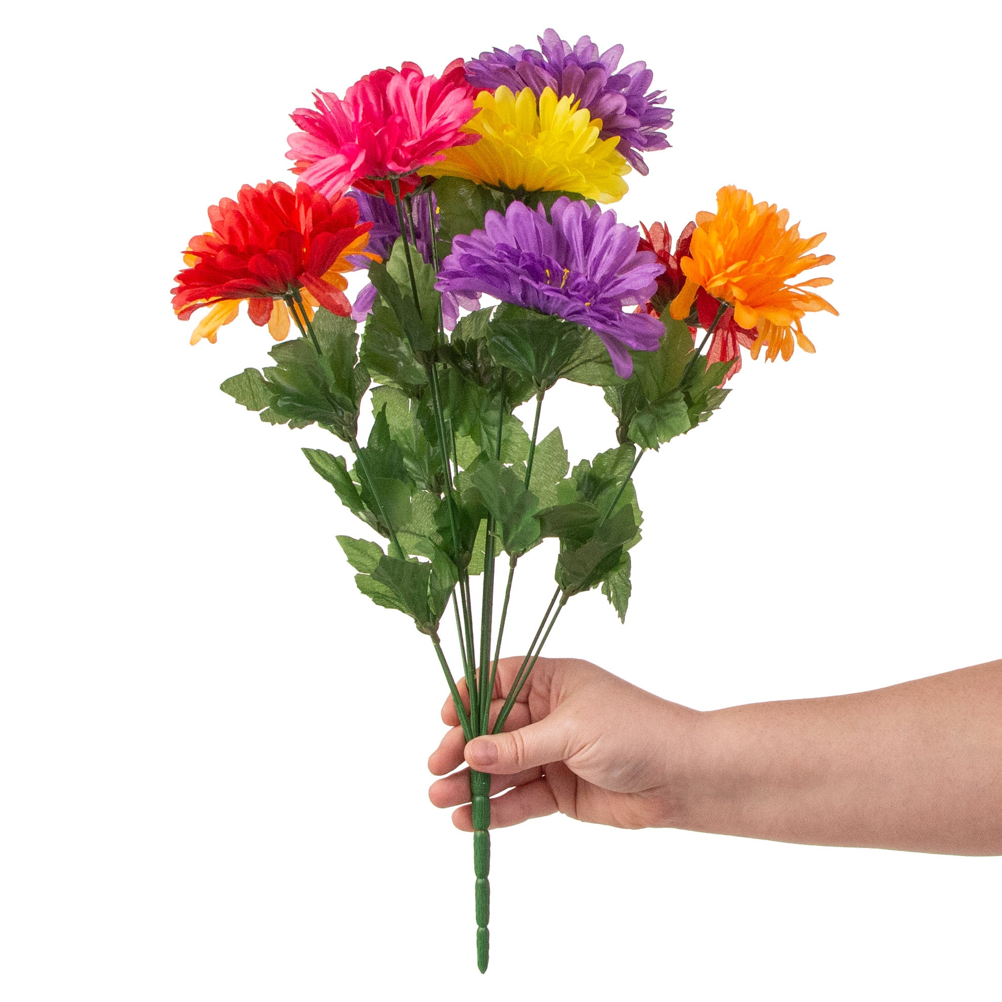 19" Gerber Daisy Bush: Red, Purple, Yellow, Pink detail photo 3