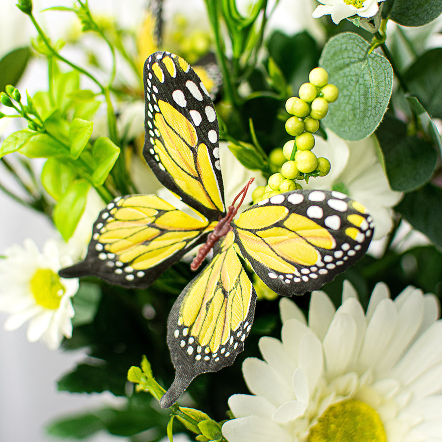 19" Gerber Daisy Butterfly Bush: White Lifestyle Photo