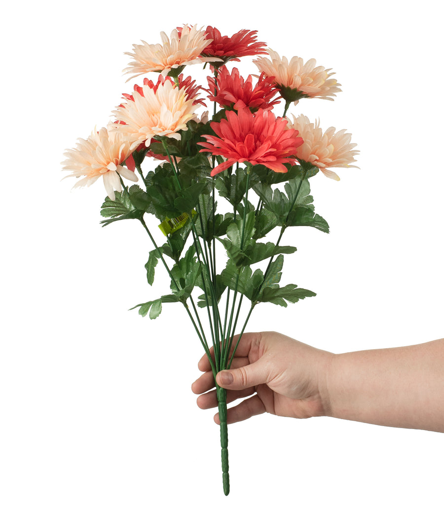 18" Gerbera Daisy Bush: Coral (12 Stem) detail photo 3