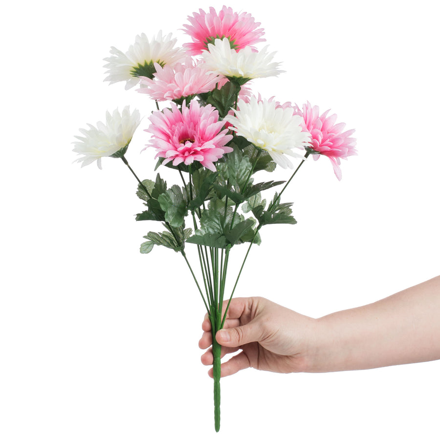18" Gerbera Daisy Bush: Pink & Cream (12 Stem) Lifestyle Photo