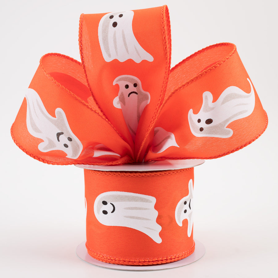 2.5" Ghosts Ribbon: Dark Orange (10 Yards) Lifestyle Photo
