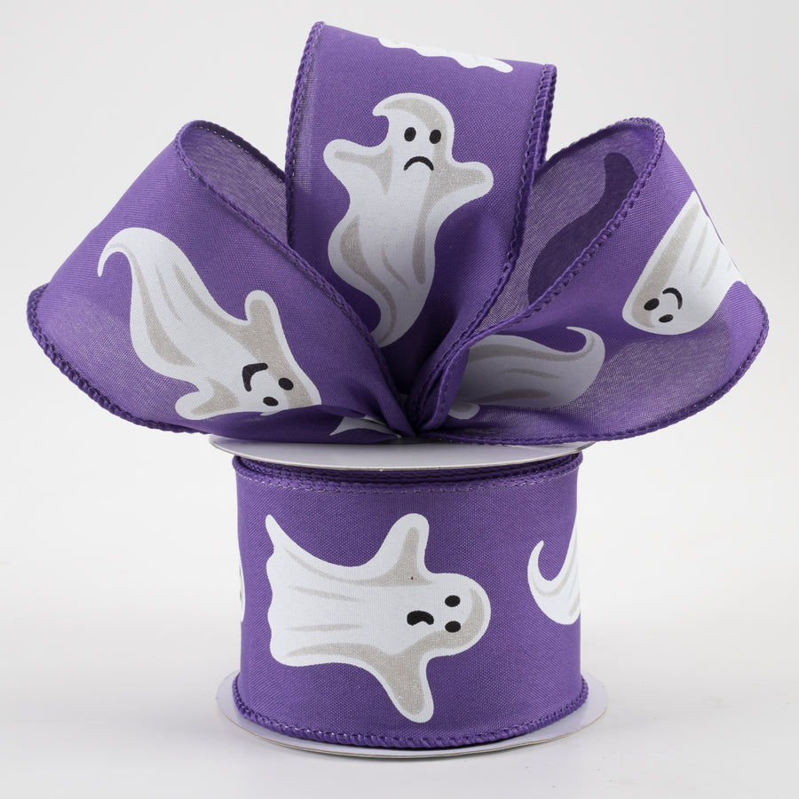 2.5" Ghosts Ribbon: Purple (10 Yards) Lifestyle Photo