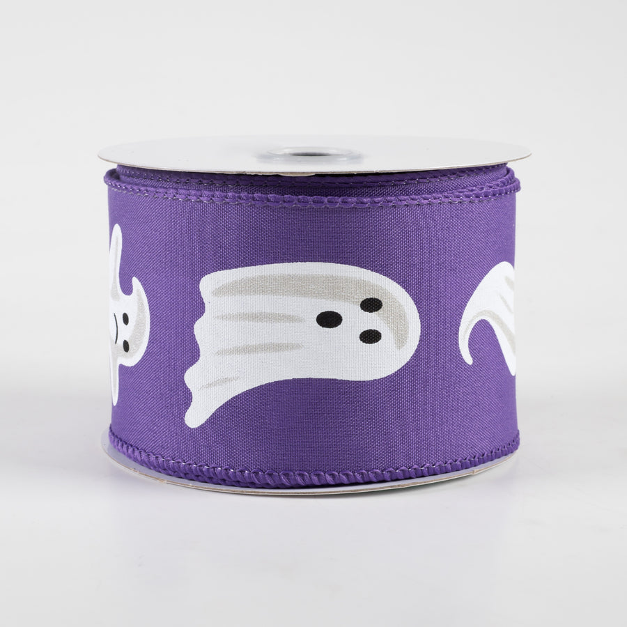 2.5" Ghosts Ribbon: Purple (10 Yards)