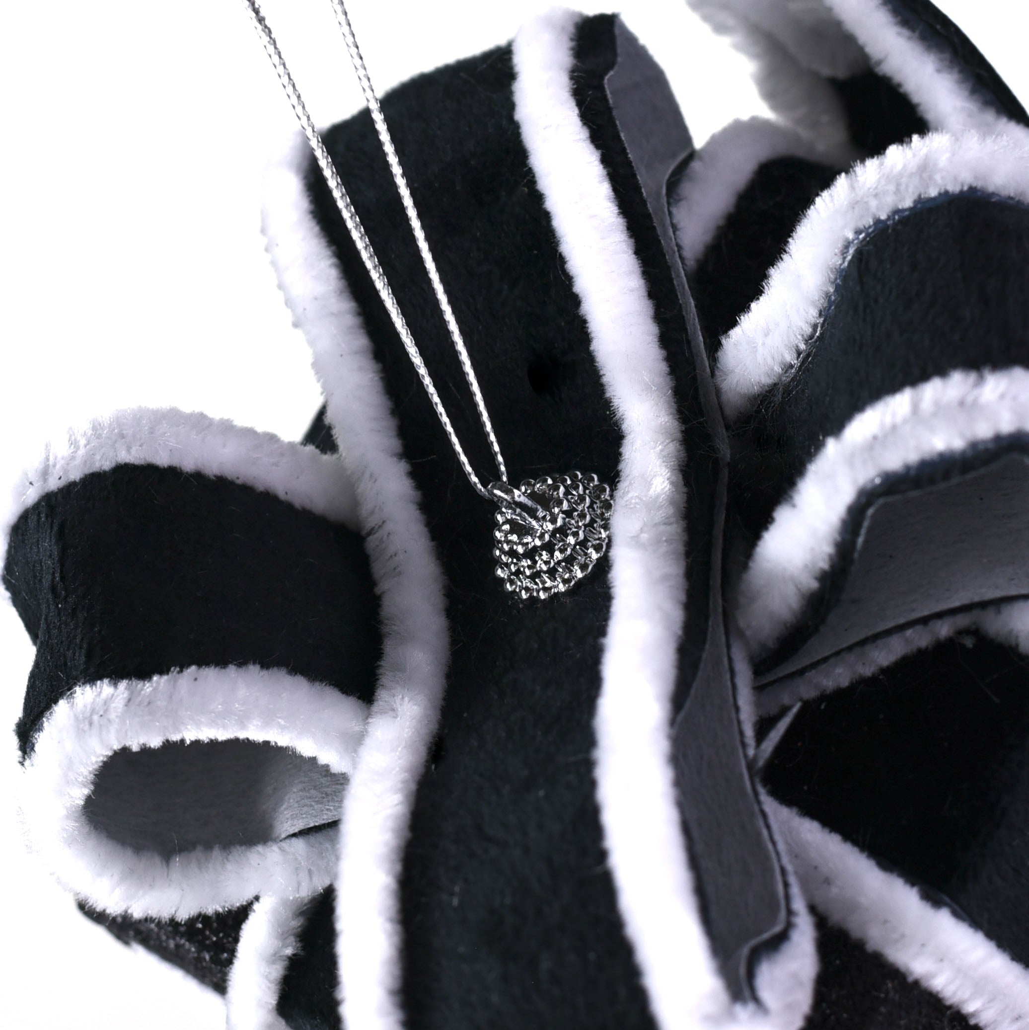 6" Gift Box Decoration: Black & White Harlequin detail photo 4