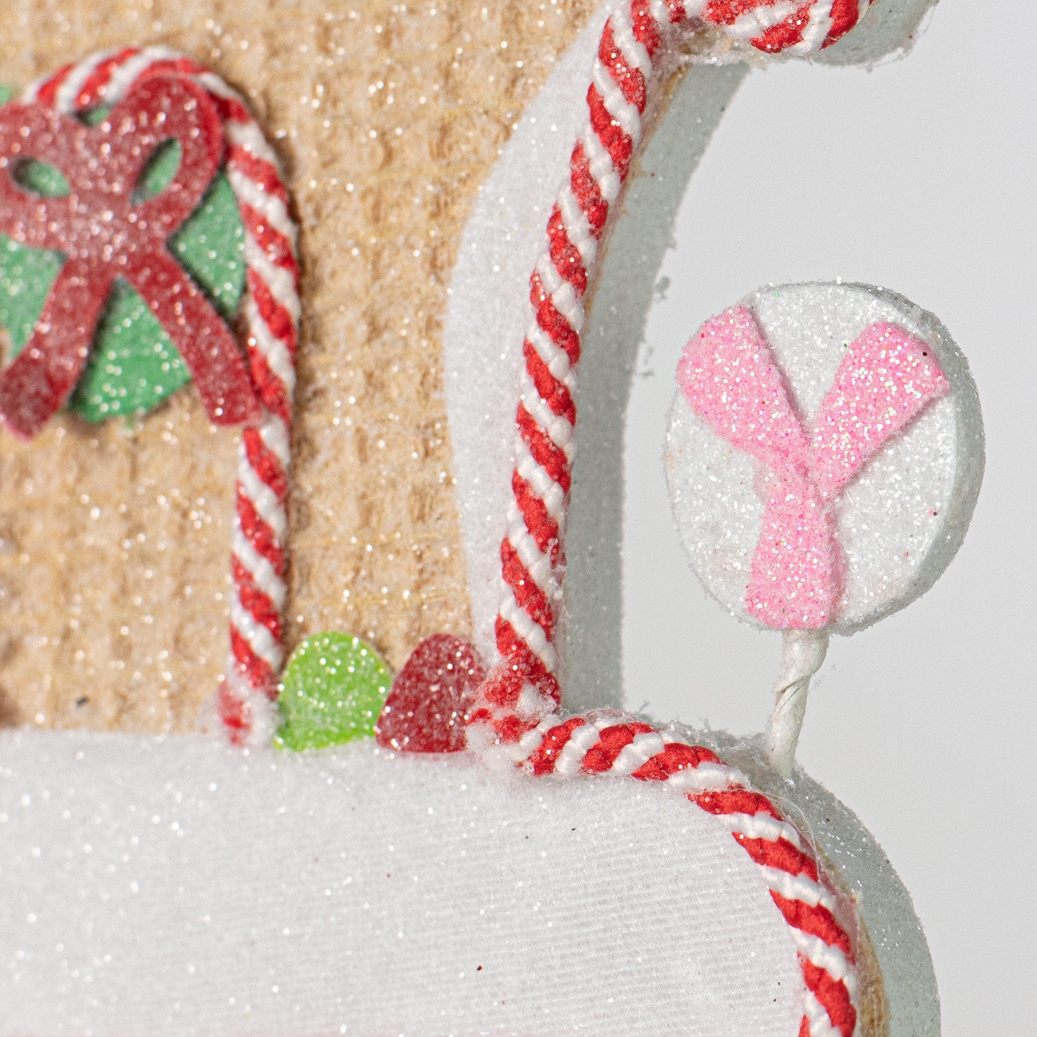 7.5" Gingerbread Candy House Ornament detail photo 4