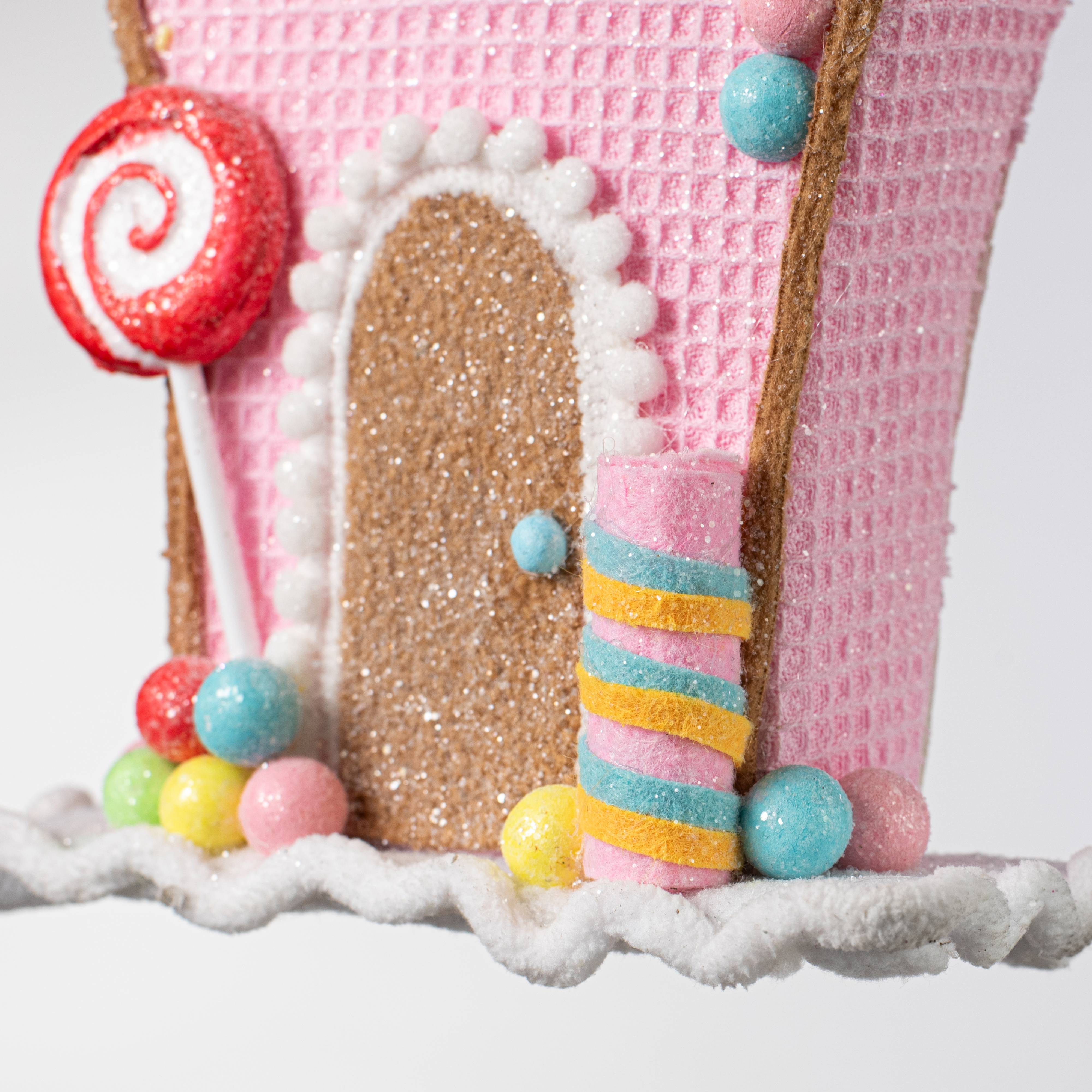 10" Gingerbread Candy House Ornament detail photo 4