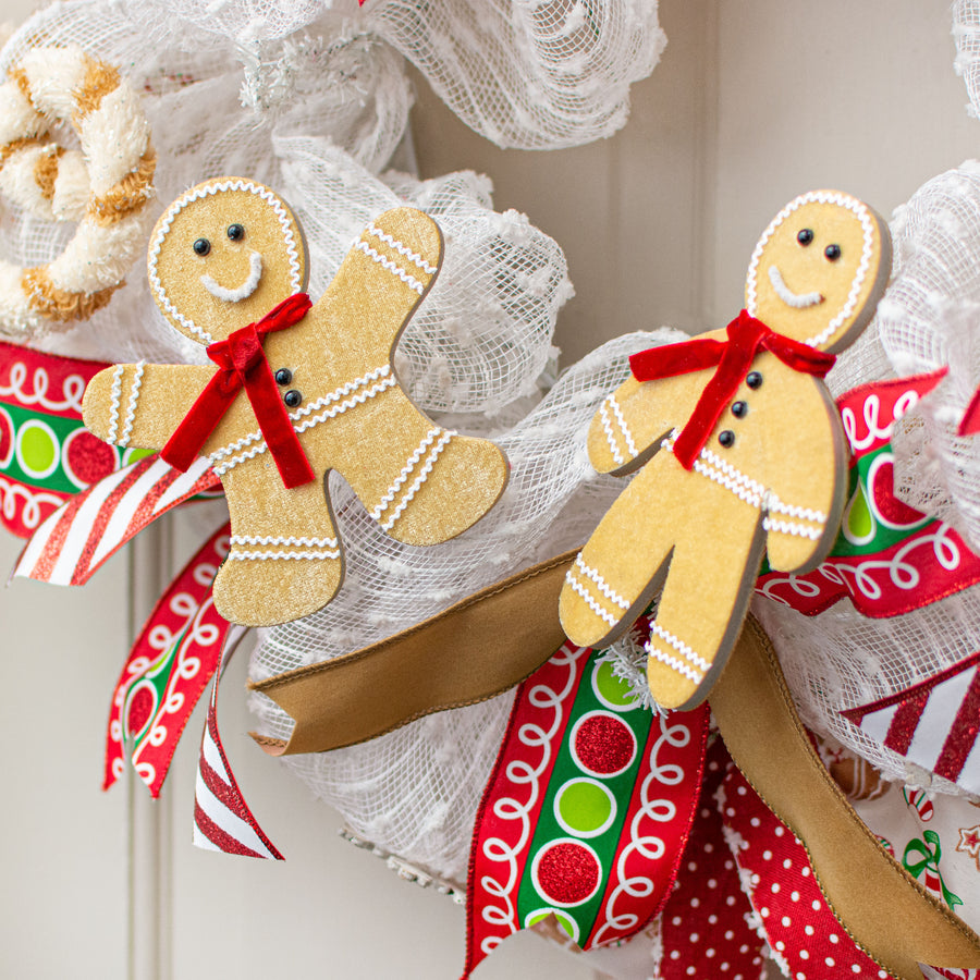 5.5" Gingerbread Cookie Ornaments (2) Lifestyle Photo