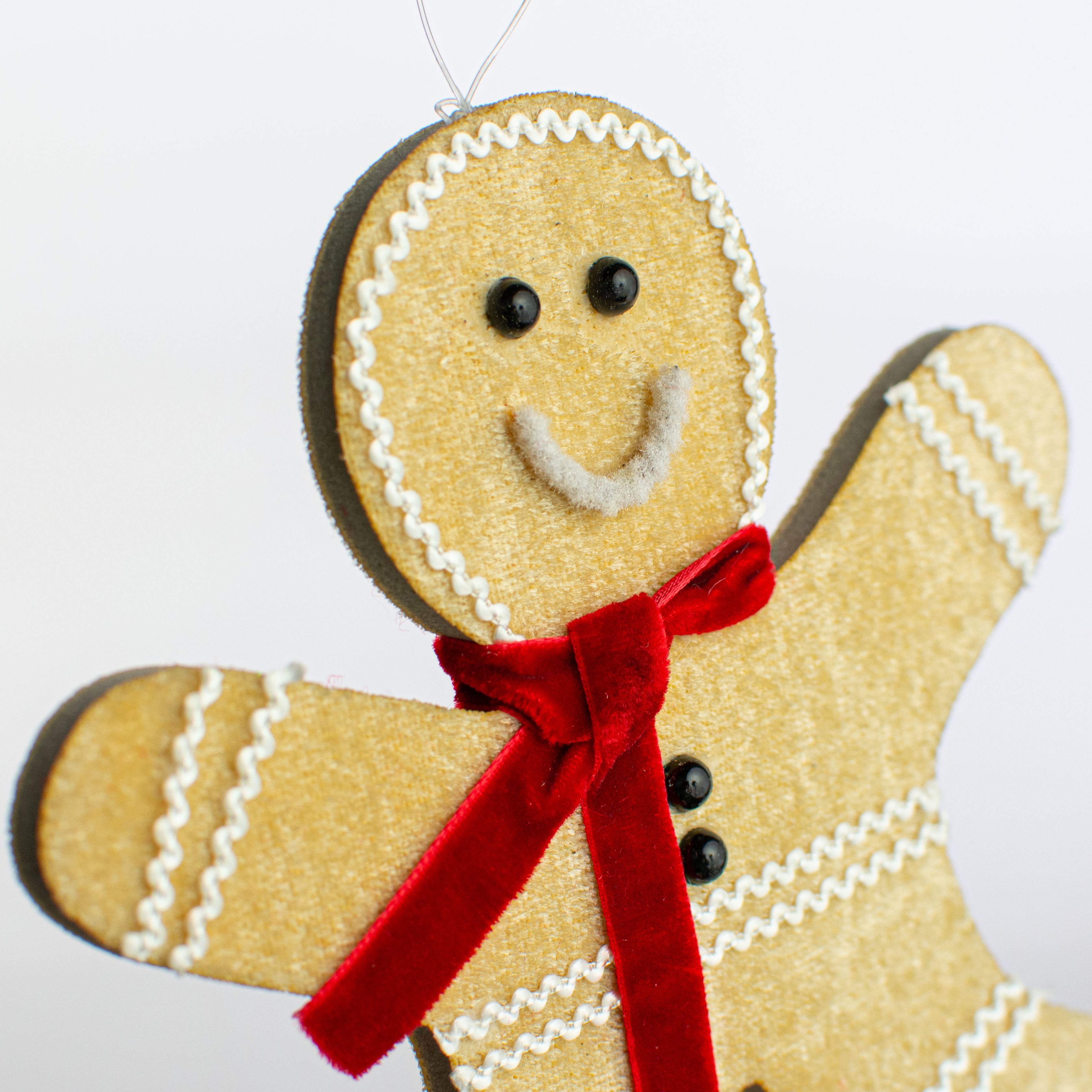 5.5" Gingerbread Cookie Ornaments (2) detail photo 3