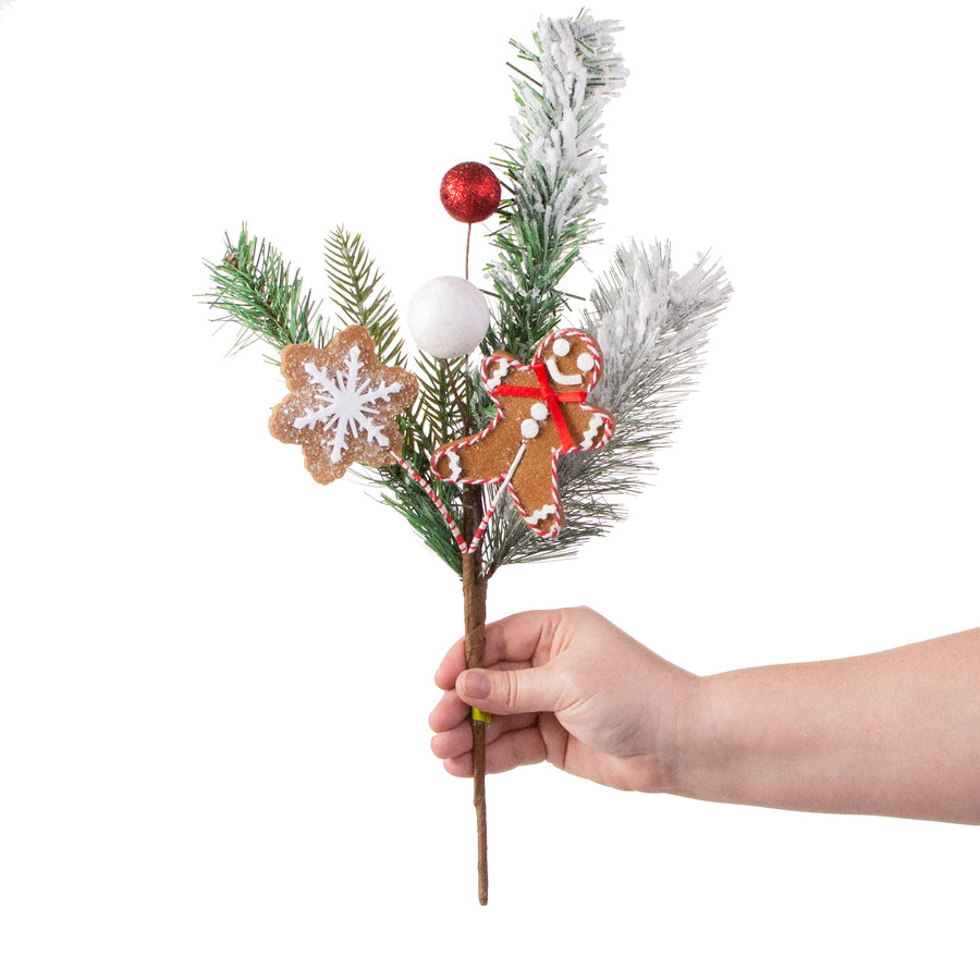 16" Gingerbread Cookie & Pine Pick detail photo 3