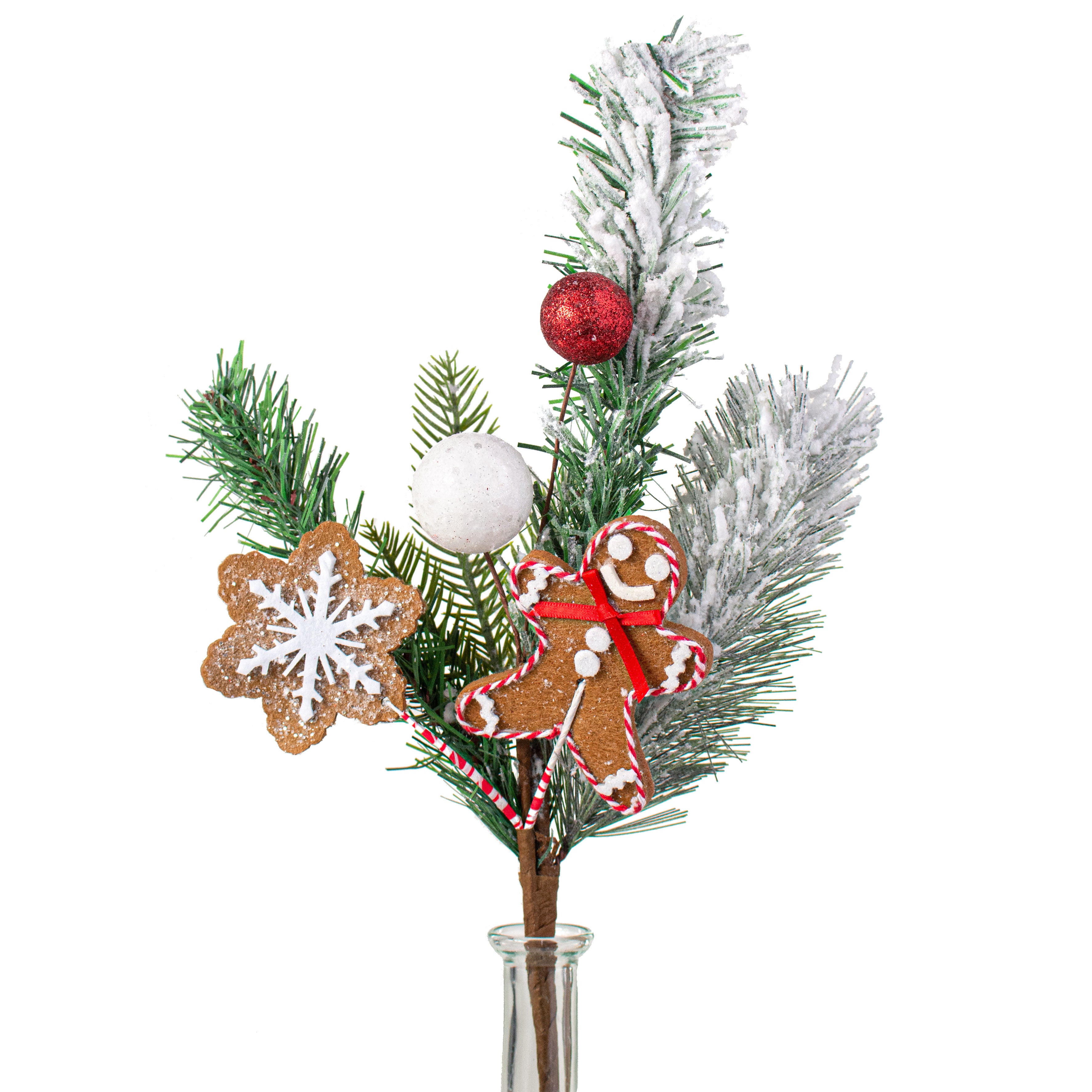 16" Gingerbread Cookie & Pine Pick Item Number: 85472SP16
