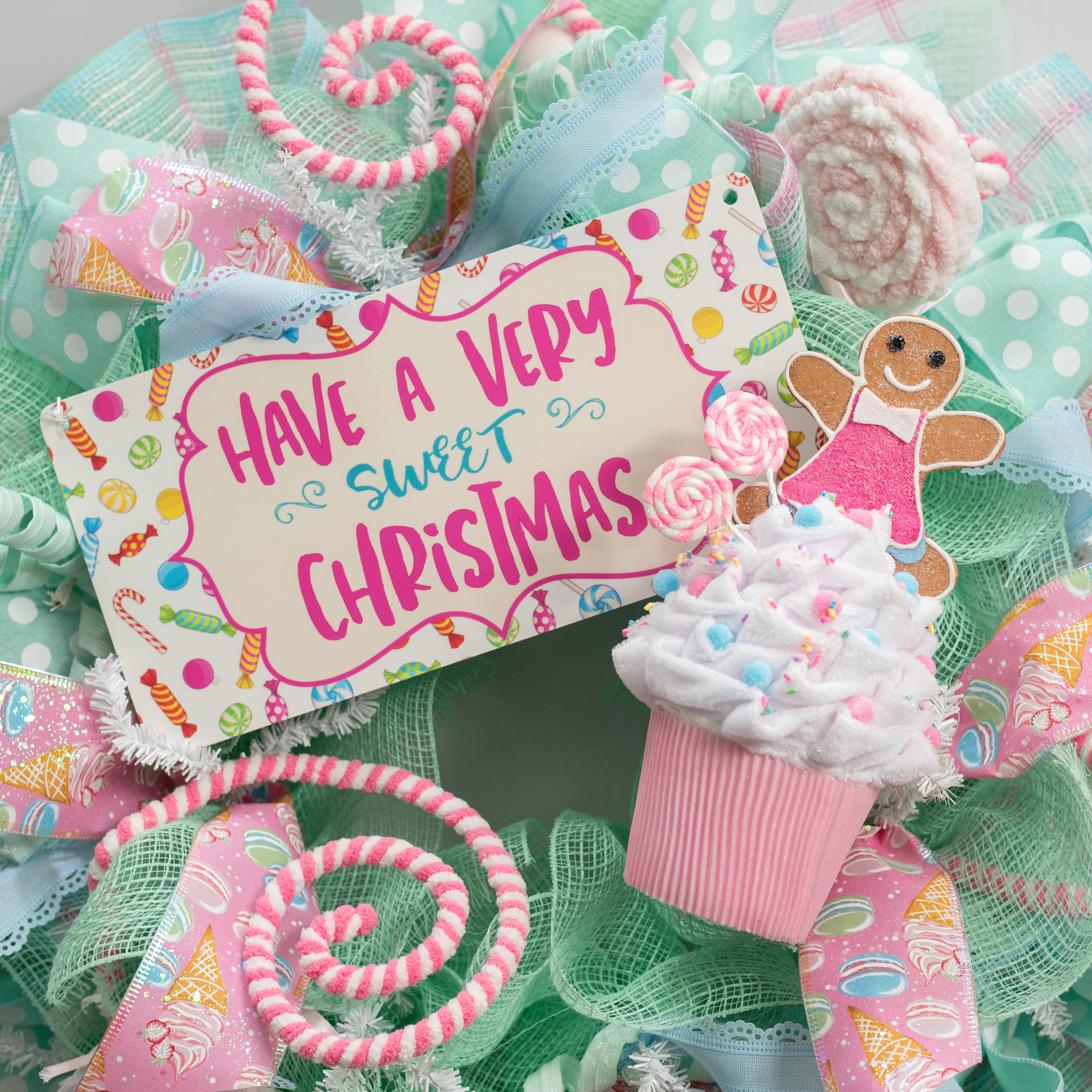 8.5" Gingerbread Girl Cupcake Ornament Lifestyle Photo