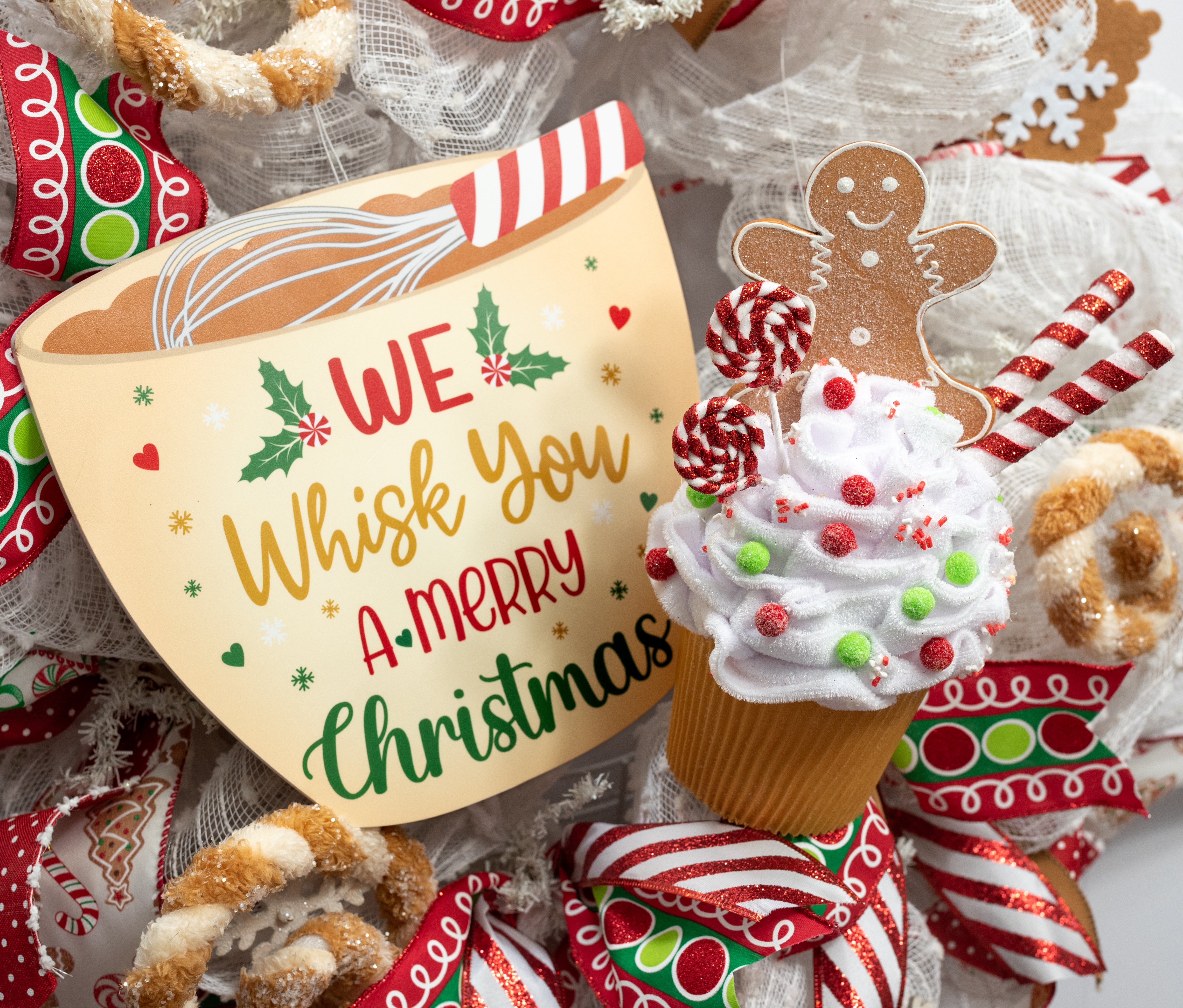 9" Gingerbread Man Cupcake Ornament Lifestyle Photo