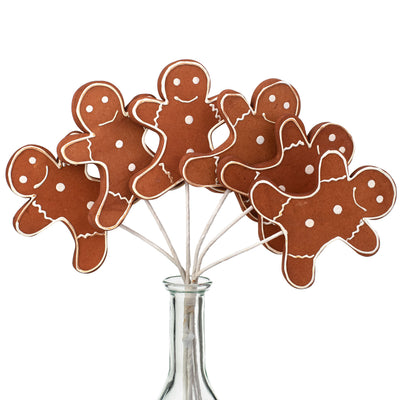 12" Gingerbread Man Picks (6) Item Number: 84805BN