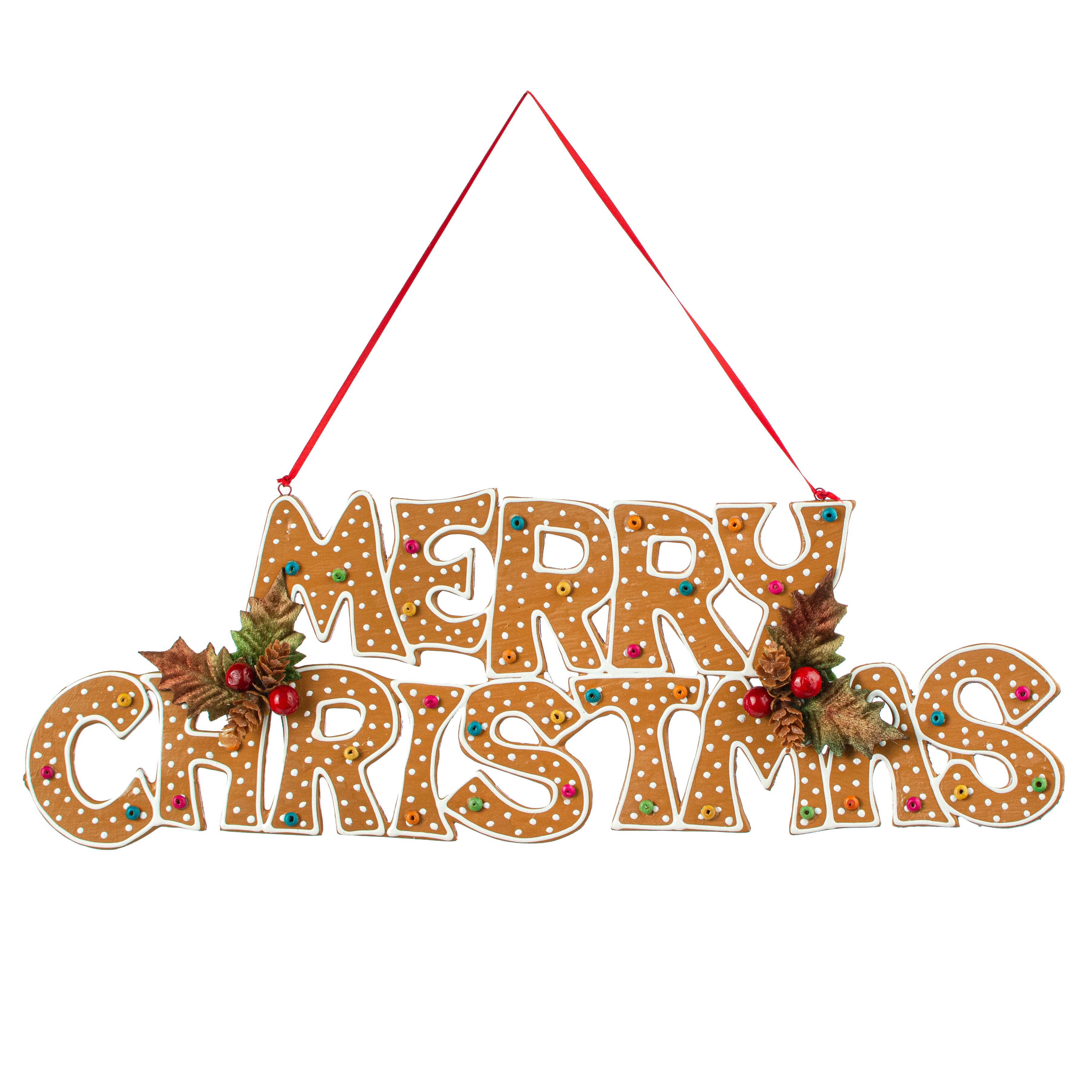 19" Gingerbread Merry Christmas Banner Item Number: XC1115