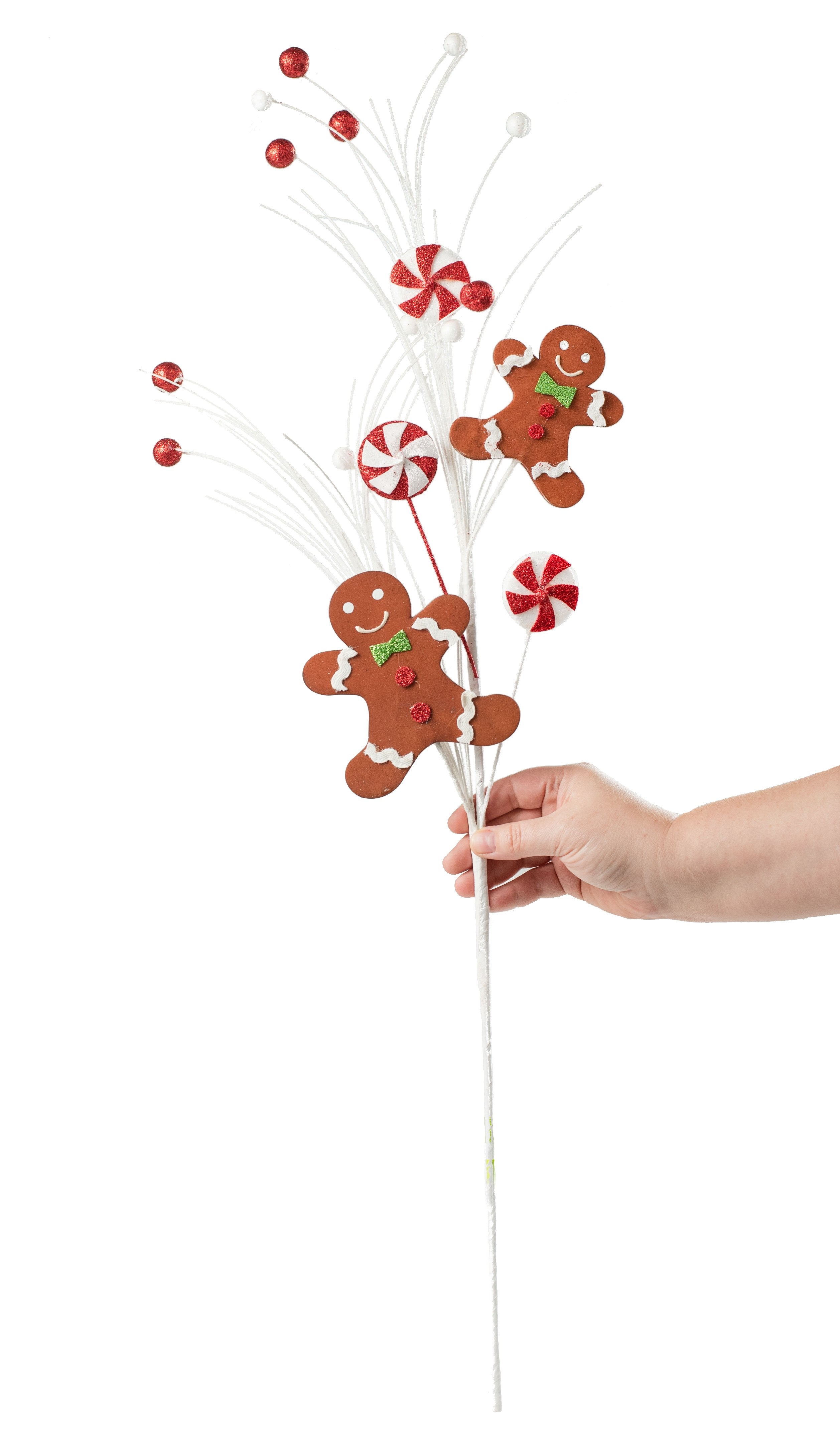 28" Gingerbread Peppermint Spray Lifestyle Photo