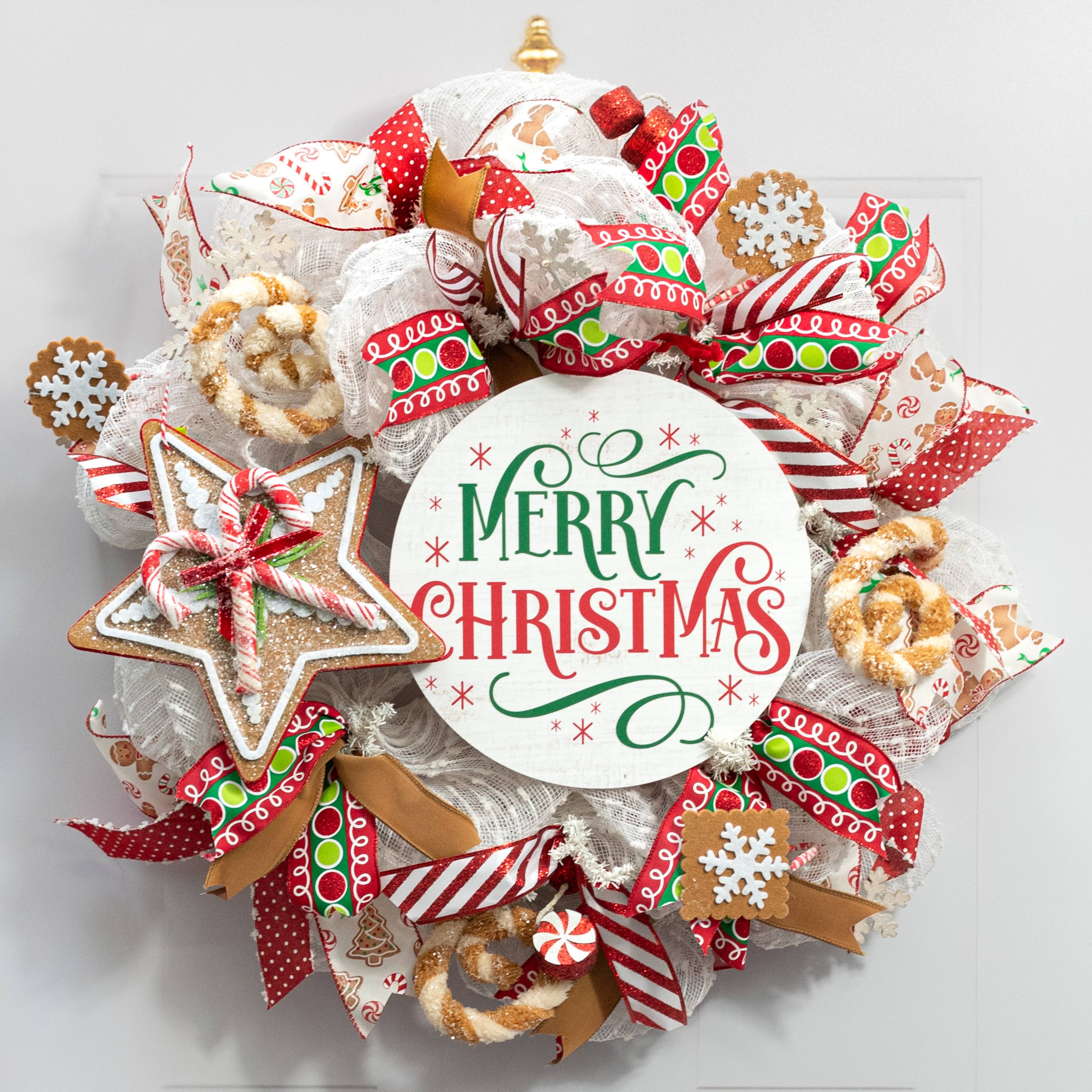 9" Gingerbread Peppermint Star Ornament Lifestyle Photo