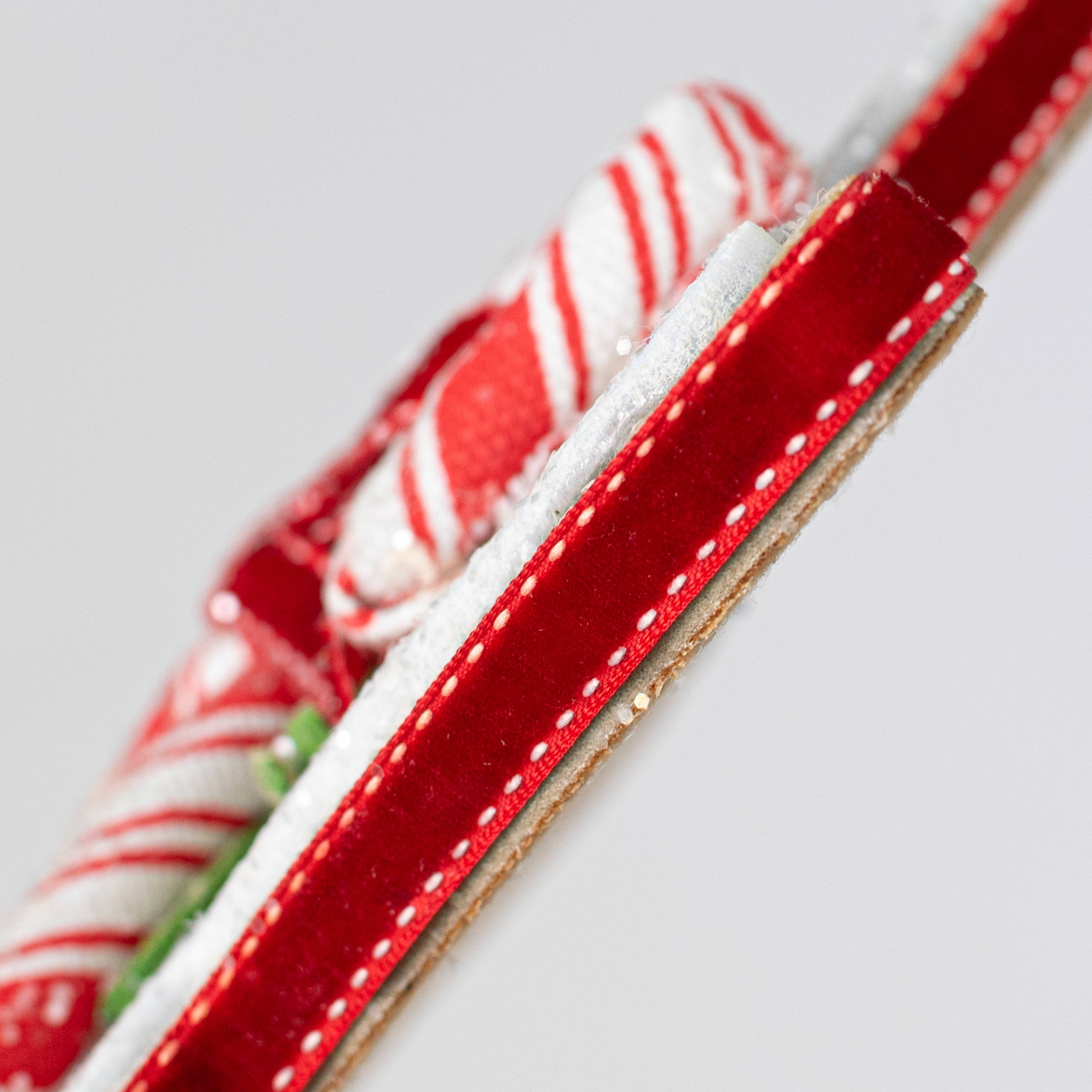 9" Gingerbread Peppermint Star Ornament detail photo 5