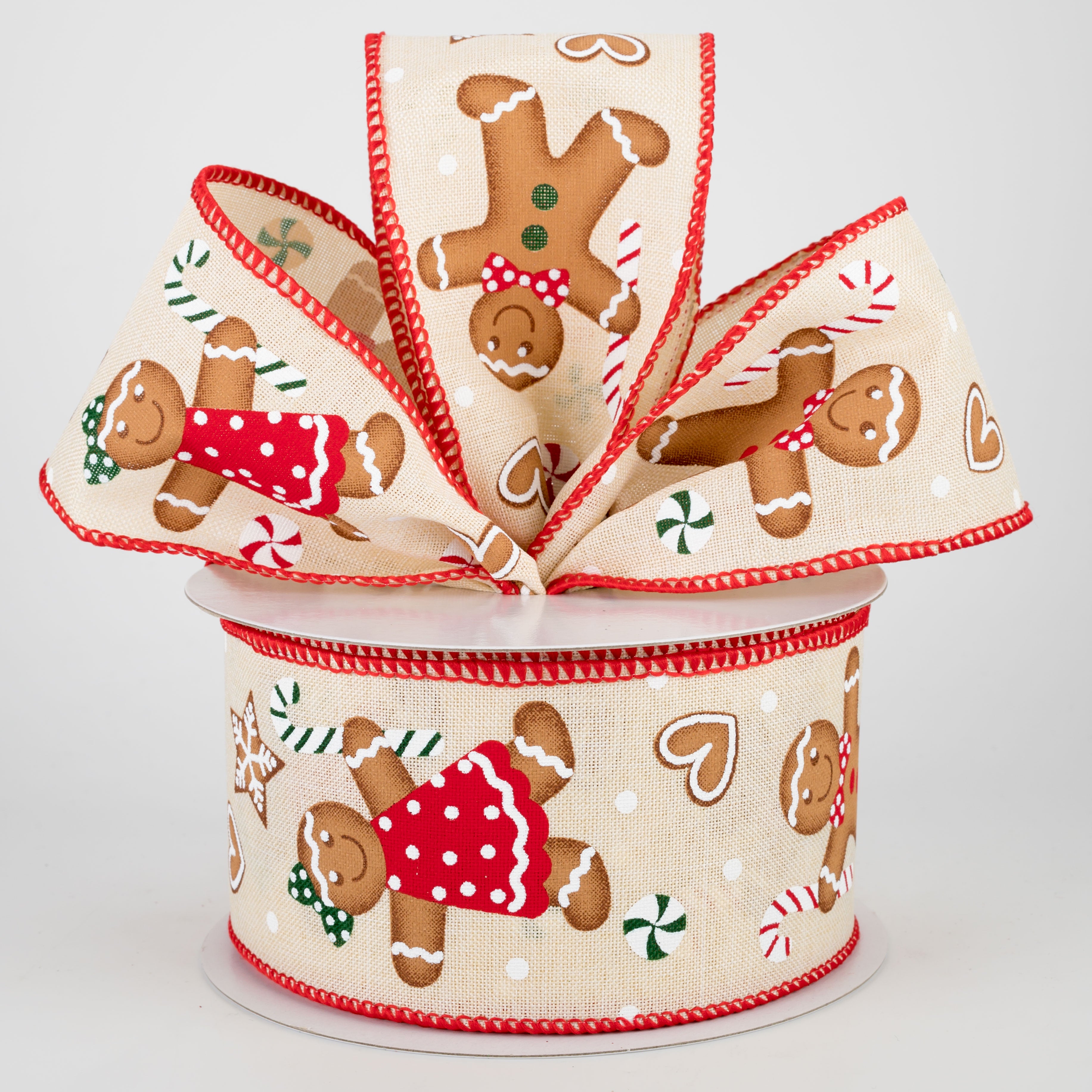 2.5" Gingerbread Ribbon: Cream (10 Yards) Lifestyle Photo