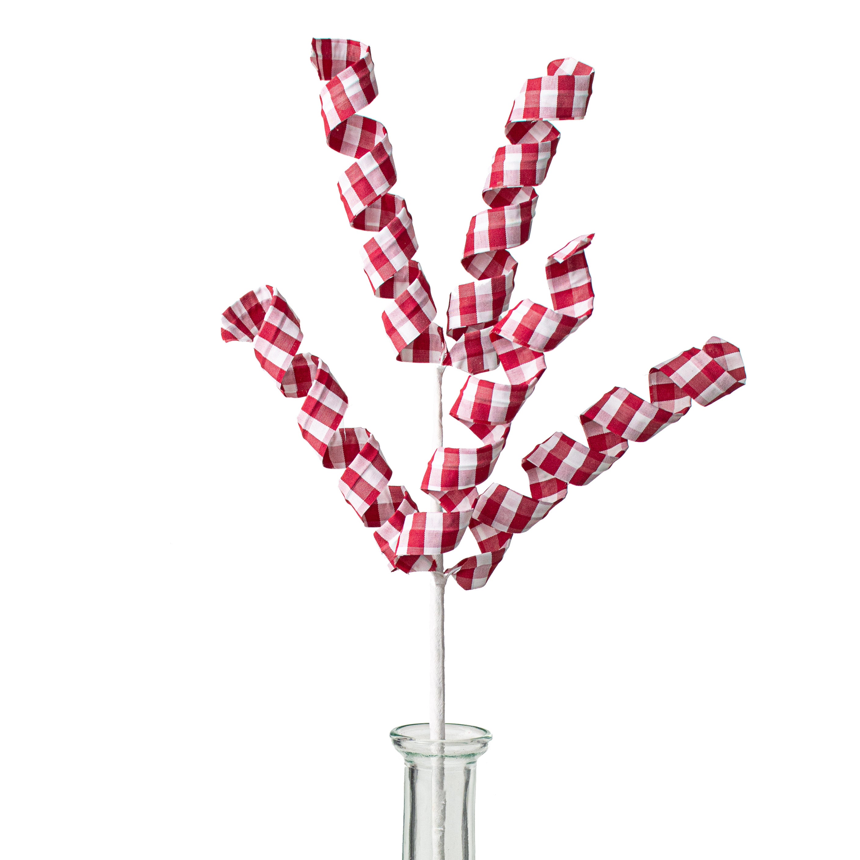 16" Gingham Curly Pick: Red Item Number: 74185RD