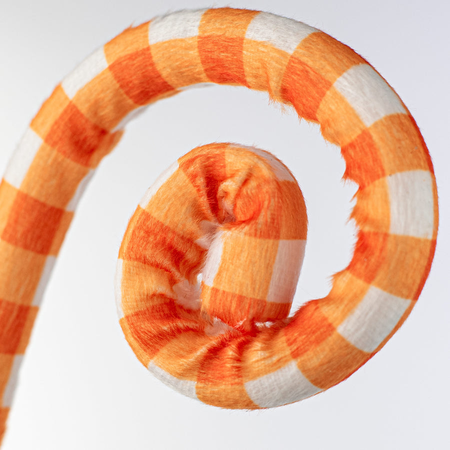 28" Gingham Curly Spray: Orange Lifestyle Photo