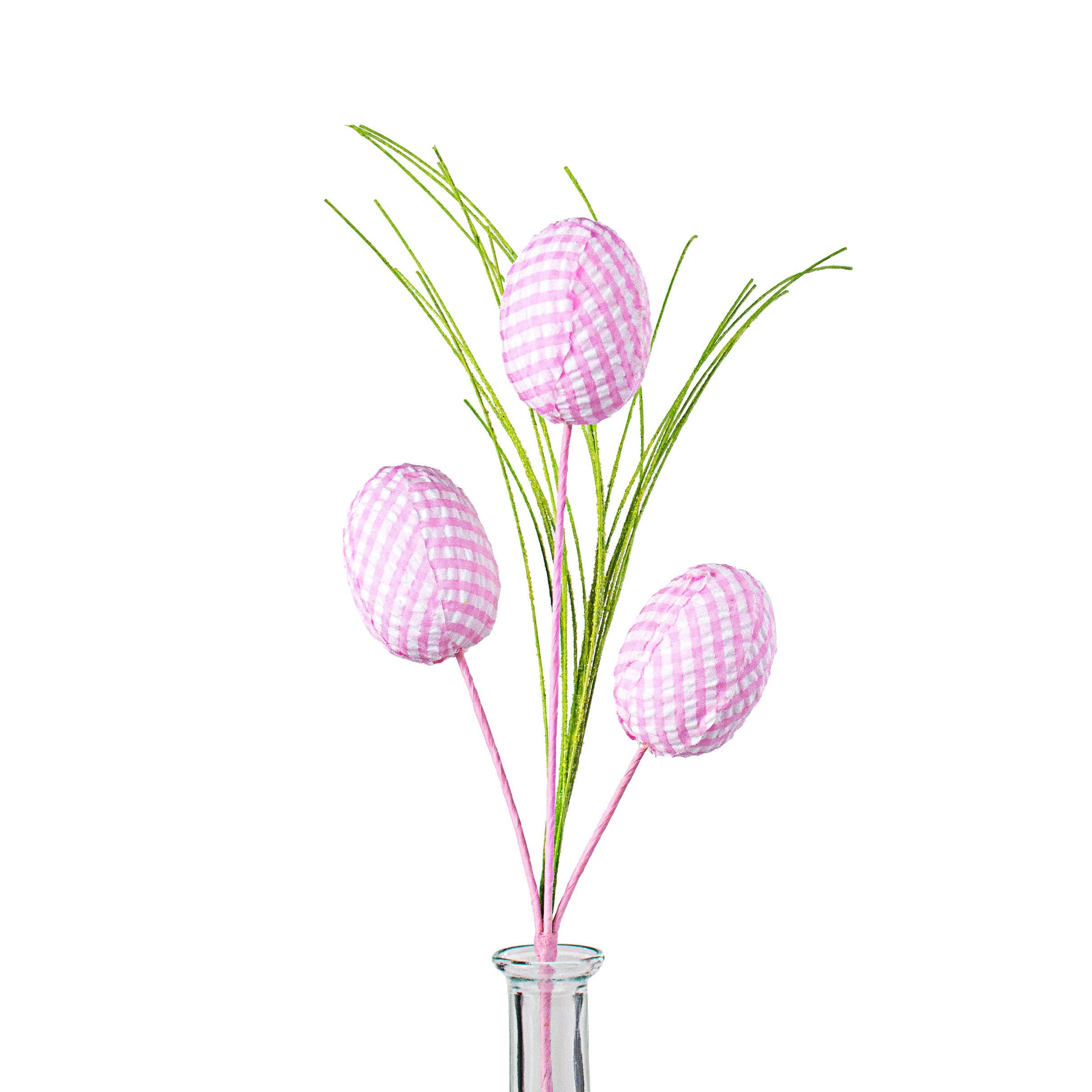 18" Gingham Egg Pick: Pink Item Number: 63002PK