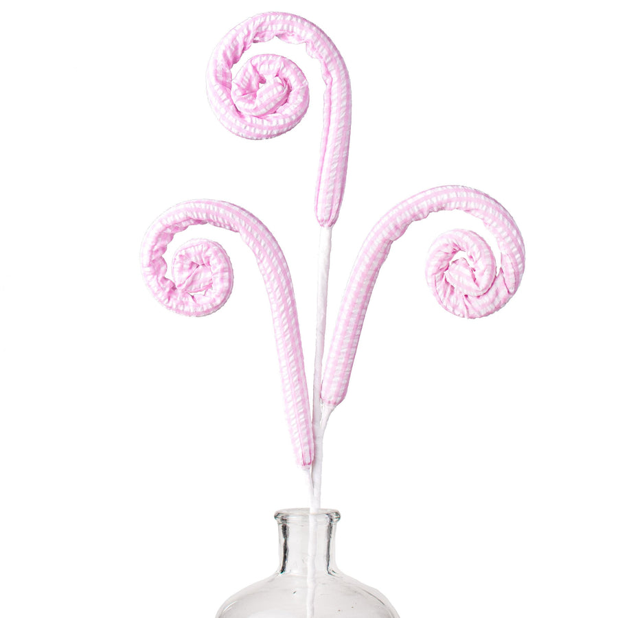29" Gingham Seersucker Curly Spray: Pink Item Number: 63110PK