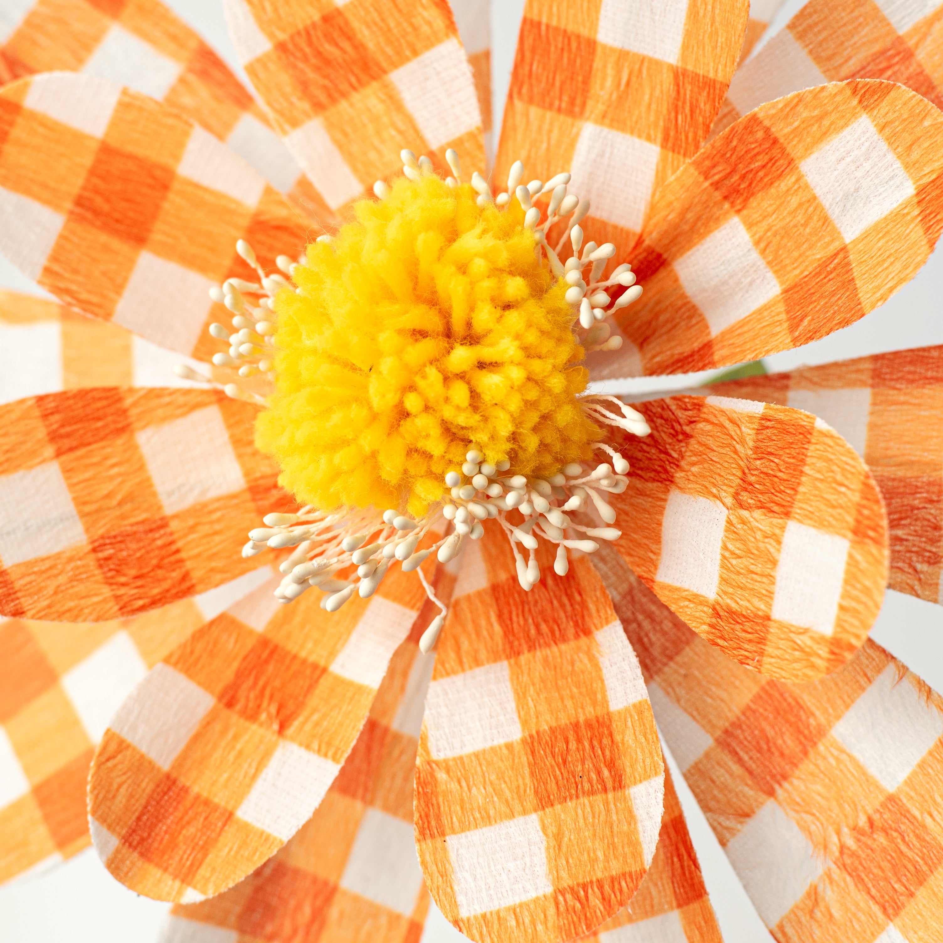 24" Gingham Sunflower Spray: Orange Lifestyle Photo