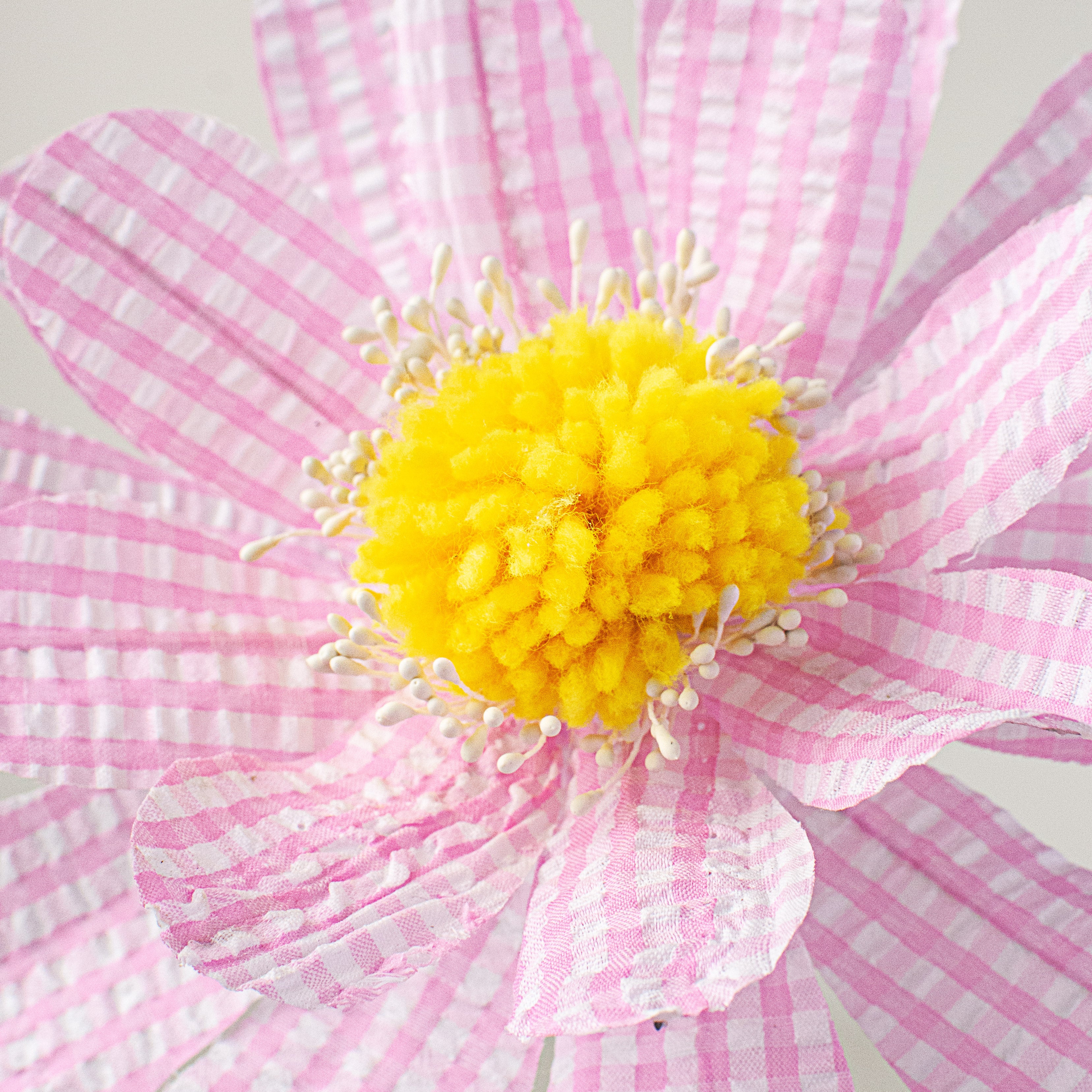 24" Gingham Sunflower Spray: Pink Lifestyle Photo