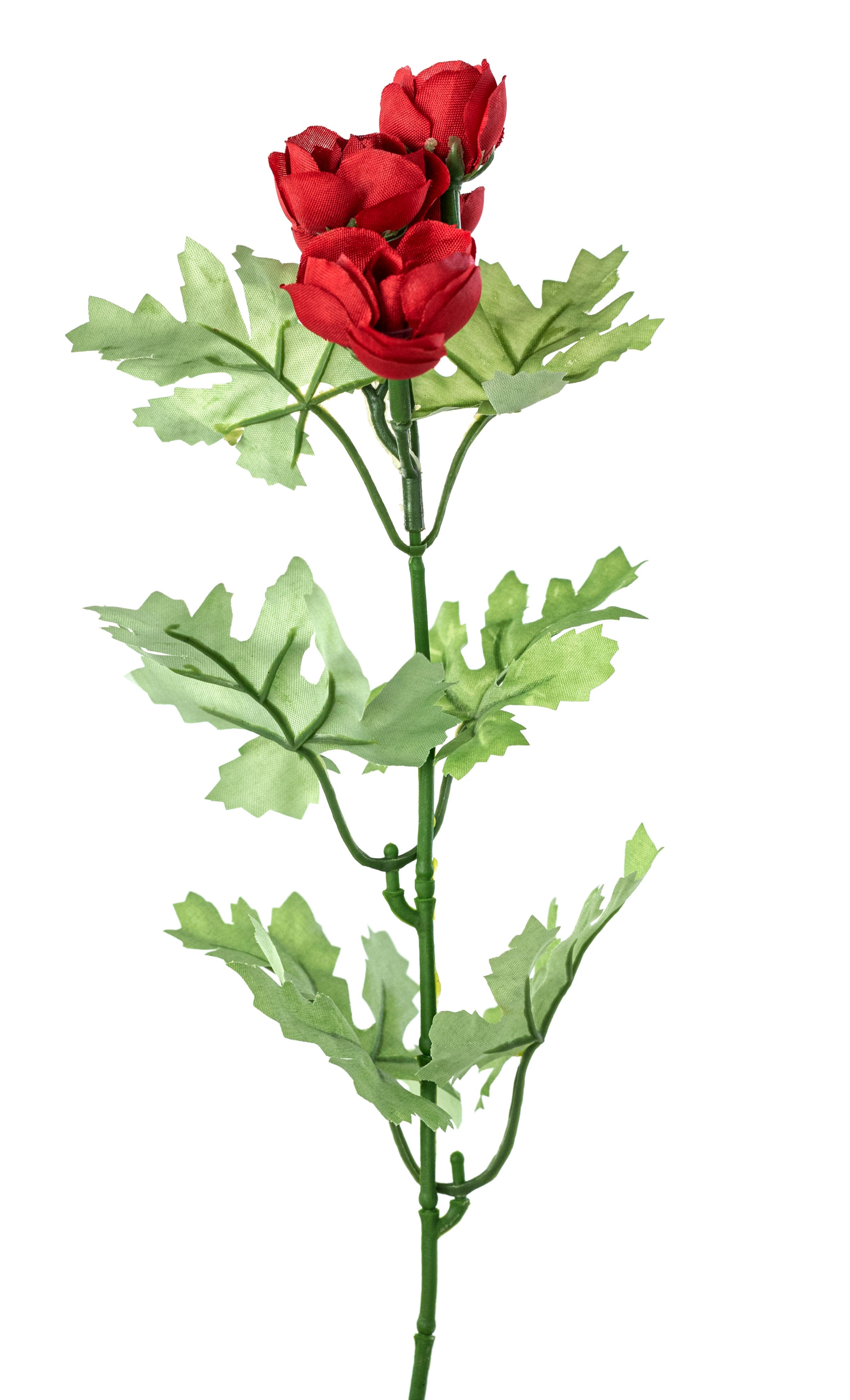 16" Mini Ranunculus Bush: Red (9 Stem)