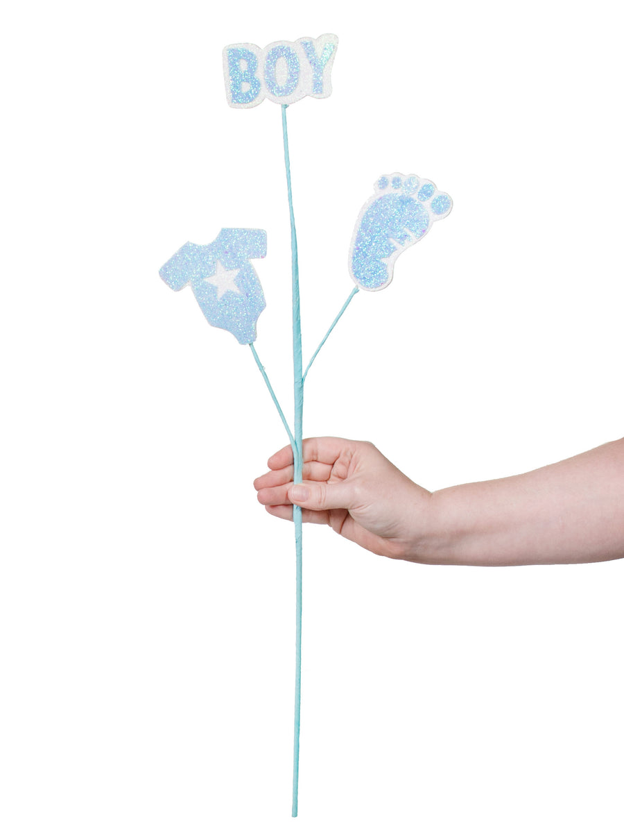 25" Glitter Baby Boy Onesie Spray: Blue Lifestyle Photo
