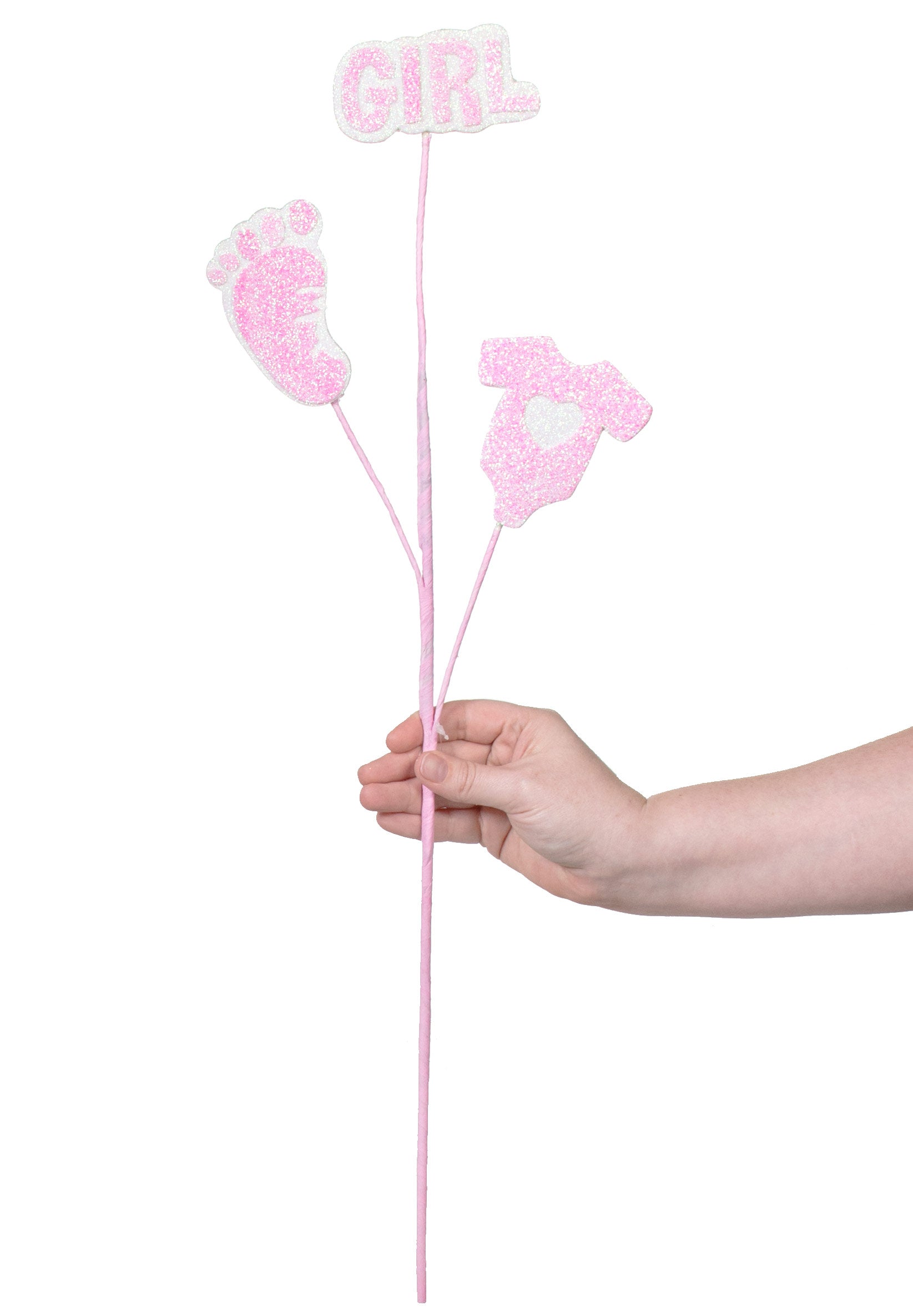 25" Glitter Baby Girl Onesie Spray: Pink Lifestyle Photo
