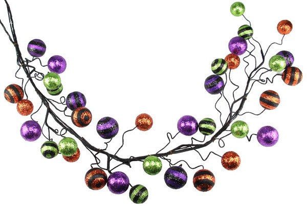 5' Glitter Ball Garland: Halloween detail photo 3