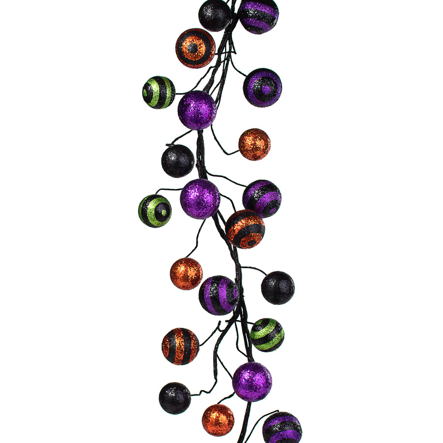 5' Glitter Ball Garland: Halloween Item Number: HH7443