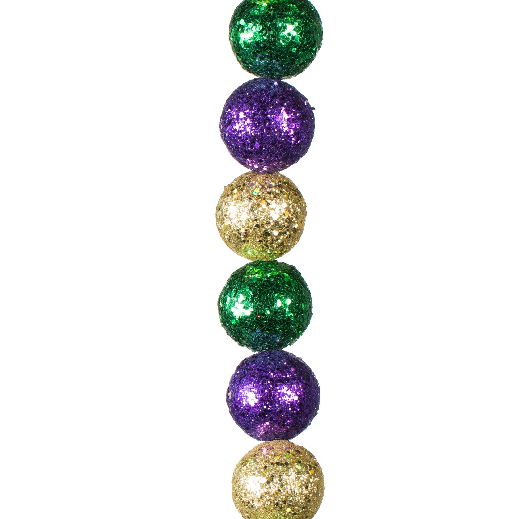 6' Glitter Ball Garland: Mardi Gras Item Number: XG666634