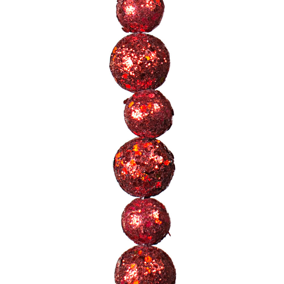 6' Glitter Ball Garland: Red Item Number: ISB10571