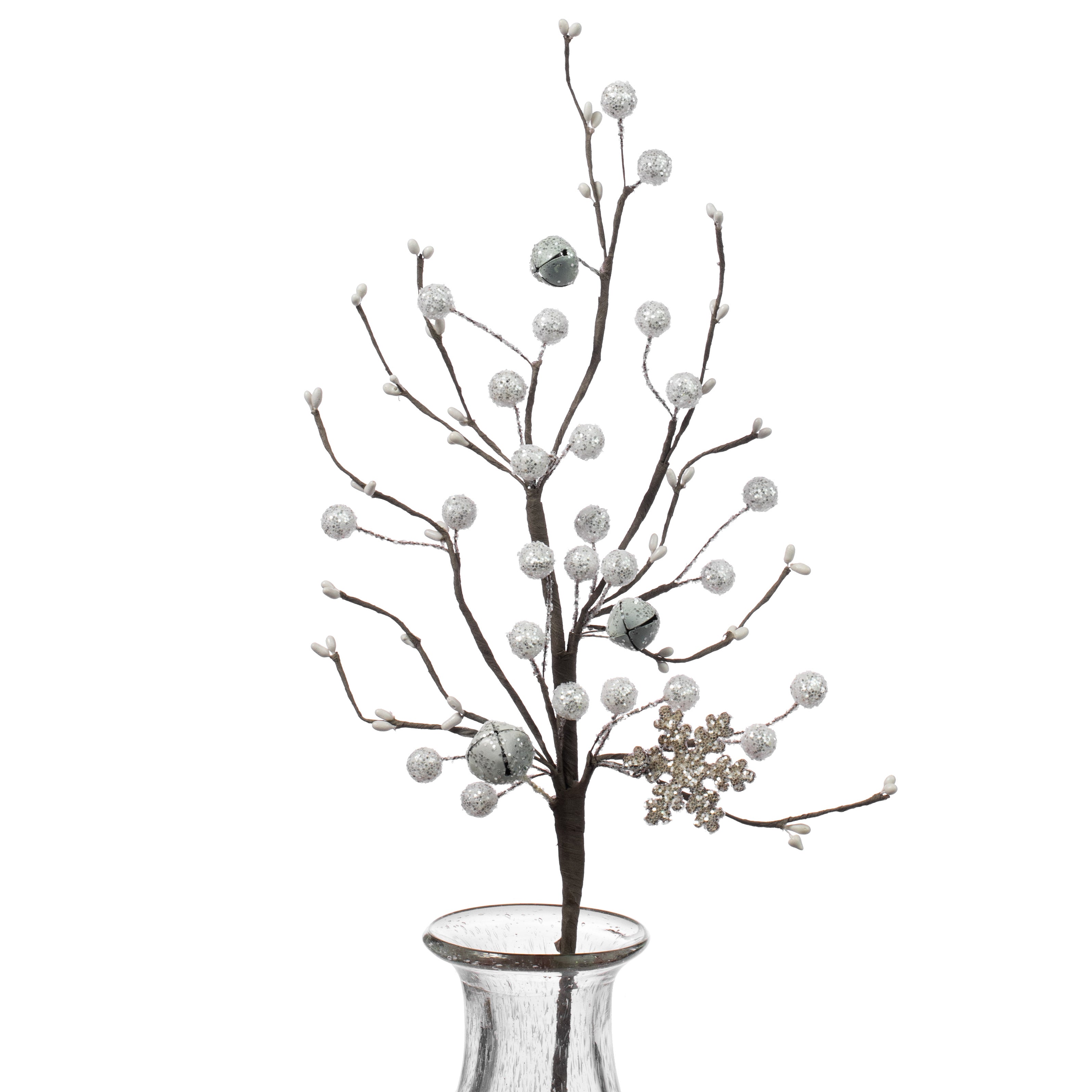 21" Glitter Ball Jingle Bells Spray Item Number: ISB71505
