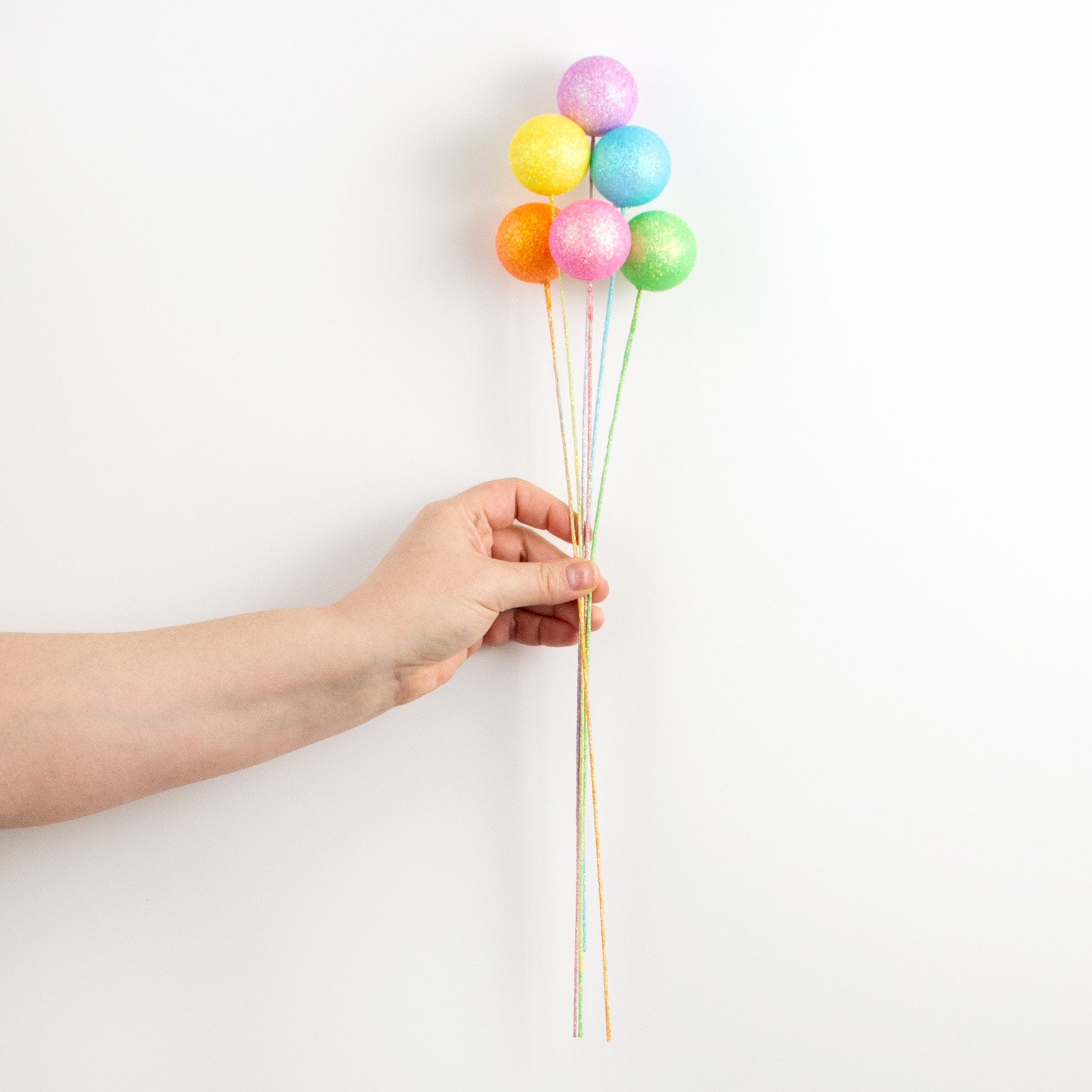 15" Glitter Ball Pick Bundle: Spring Multi detail photo 3