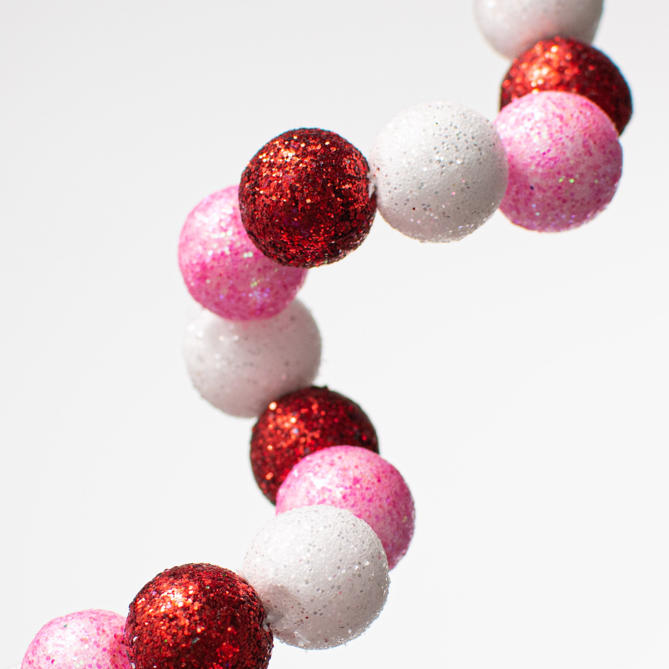 32" Glitter Ball Spike Spray: Red, Pink, White Lifestyle Photo