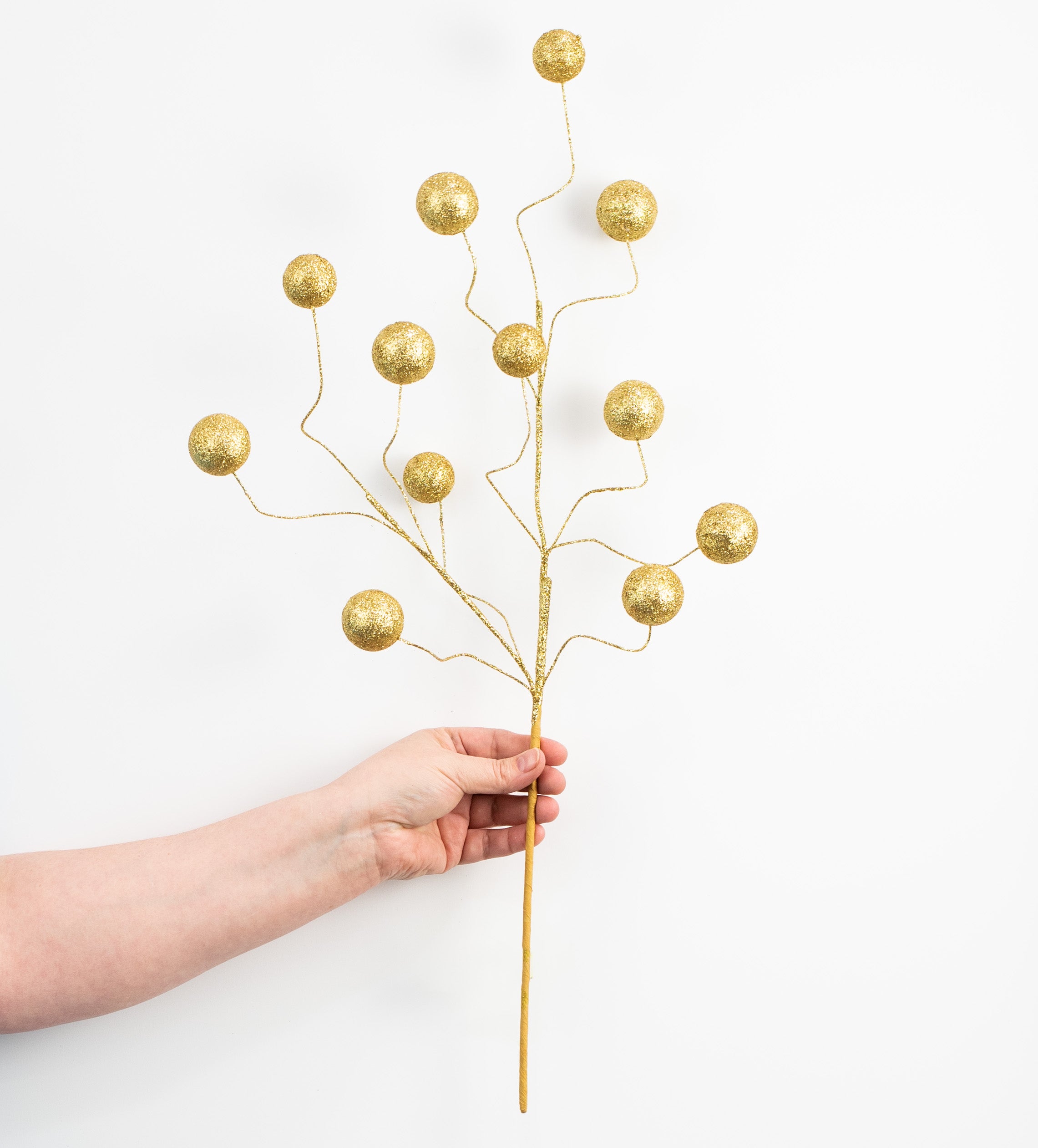 24" Glitter Ball Spray: Gold detail photo 3